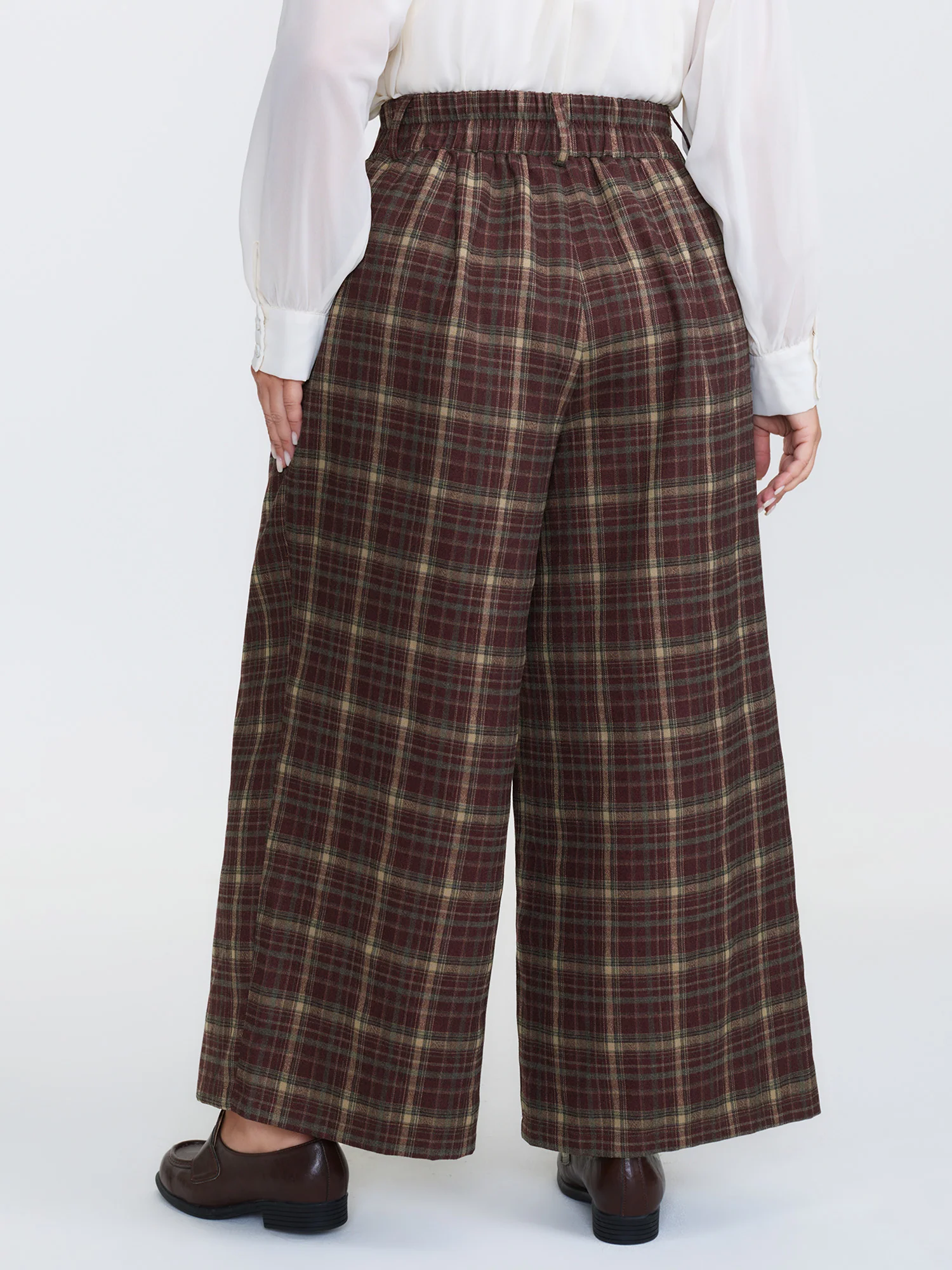 Checkered Pattern Pockets Pants - Image 5