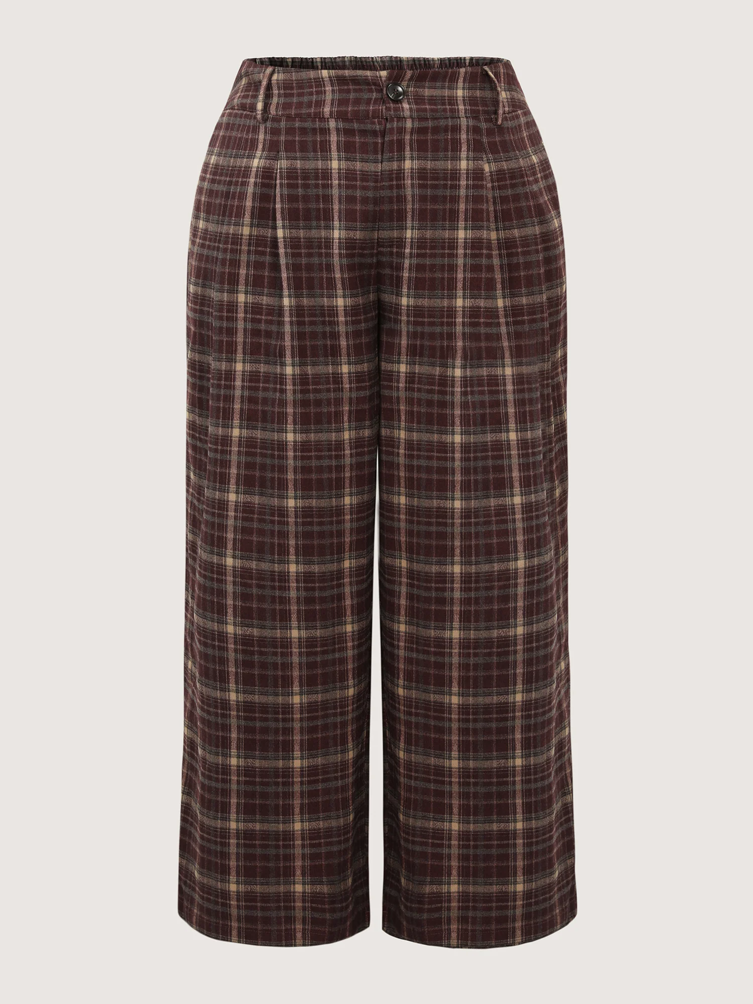 Checkered Pattern Pockets Pants - Image 8