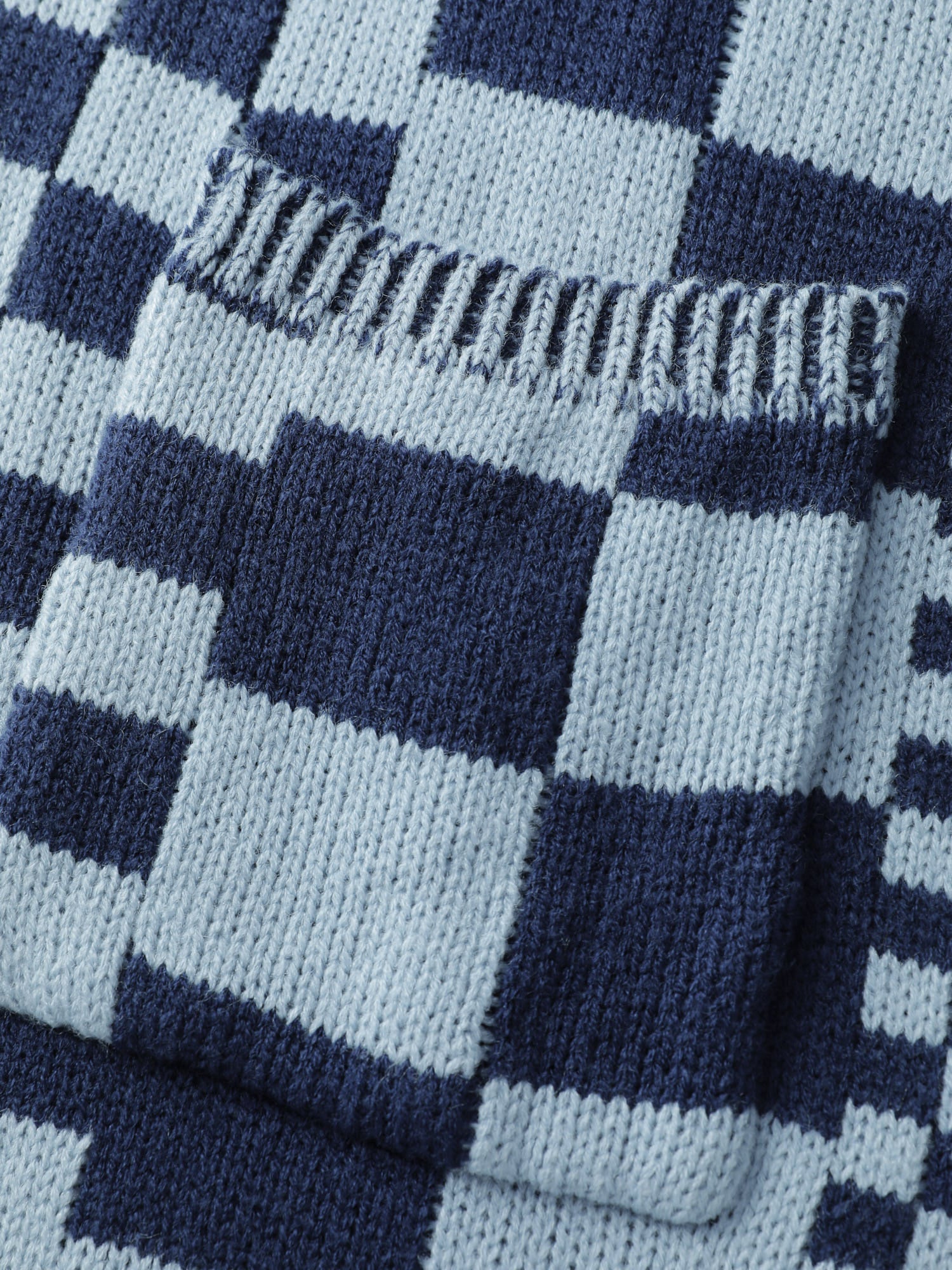 Checkered Relaxed-Fit Drop Shoulder Cardigan - Image 6