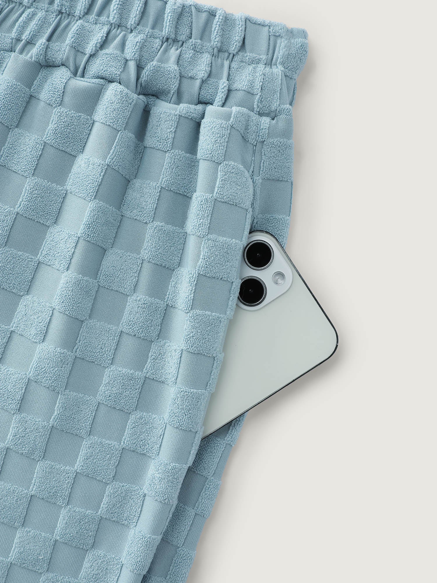 Checkered Textured Co-ord Lounge Set - Image 14