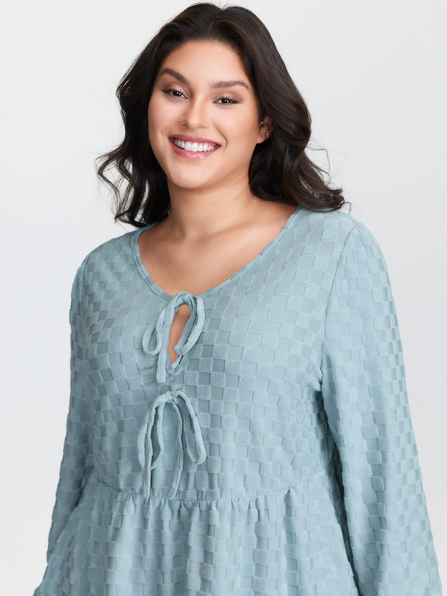 Checkered Textured Co-ord Lounge Set - Image 3