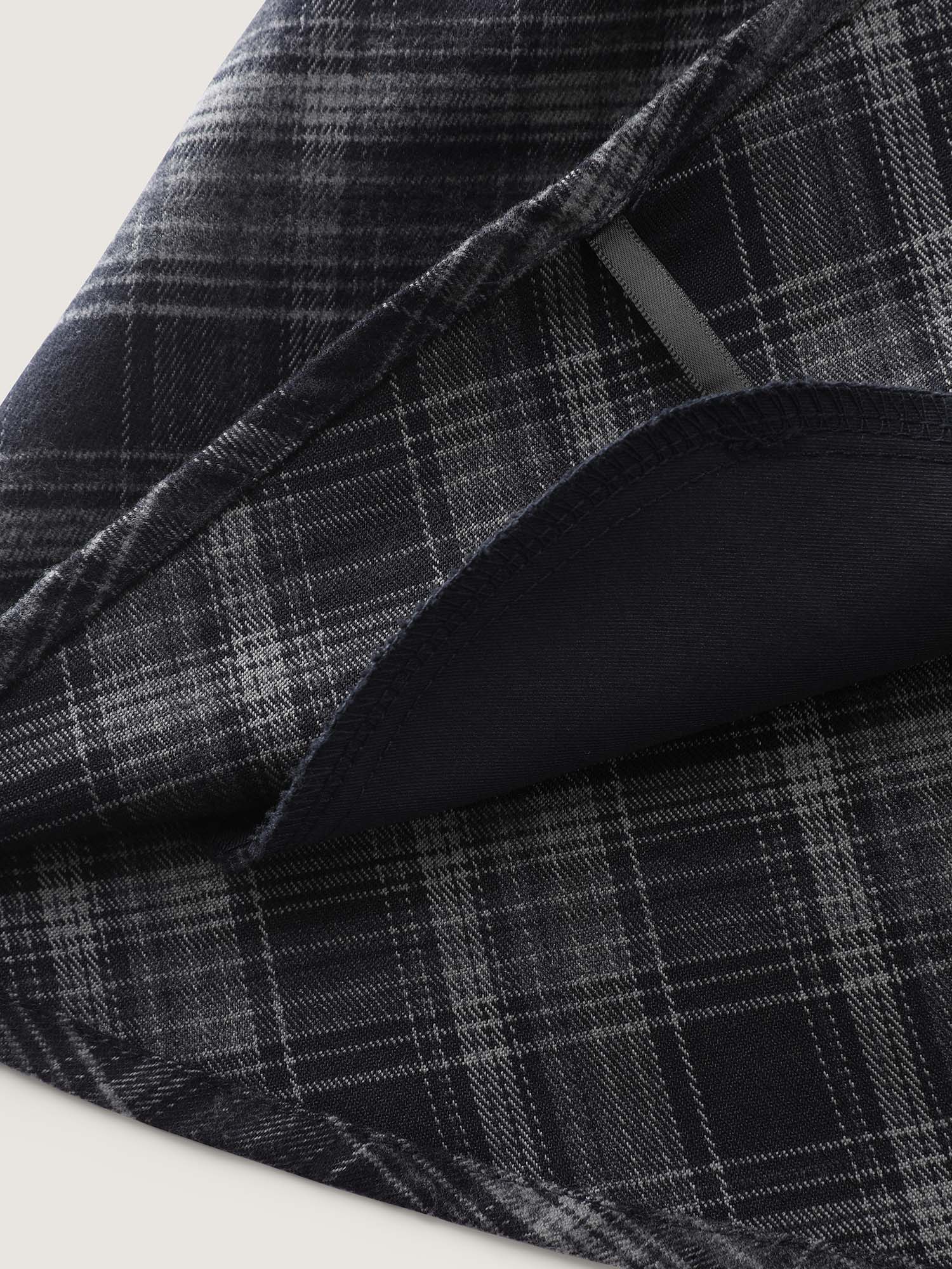 Checkered Zipper Front Pockets Jacket - Image 7