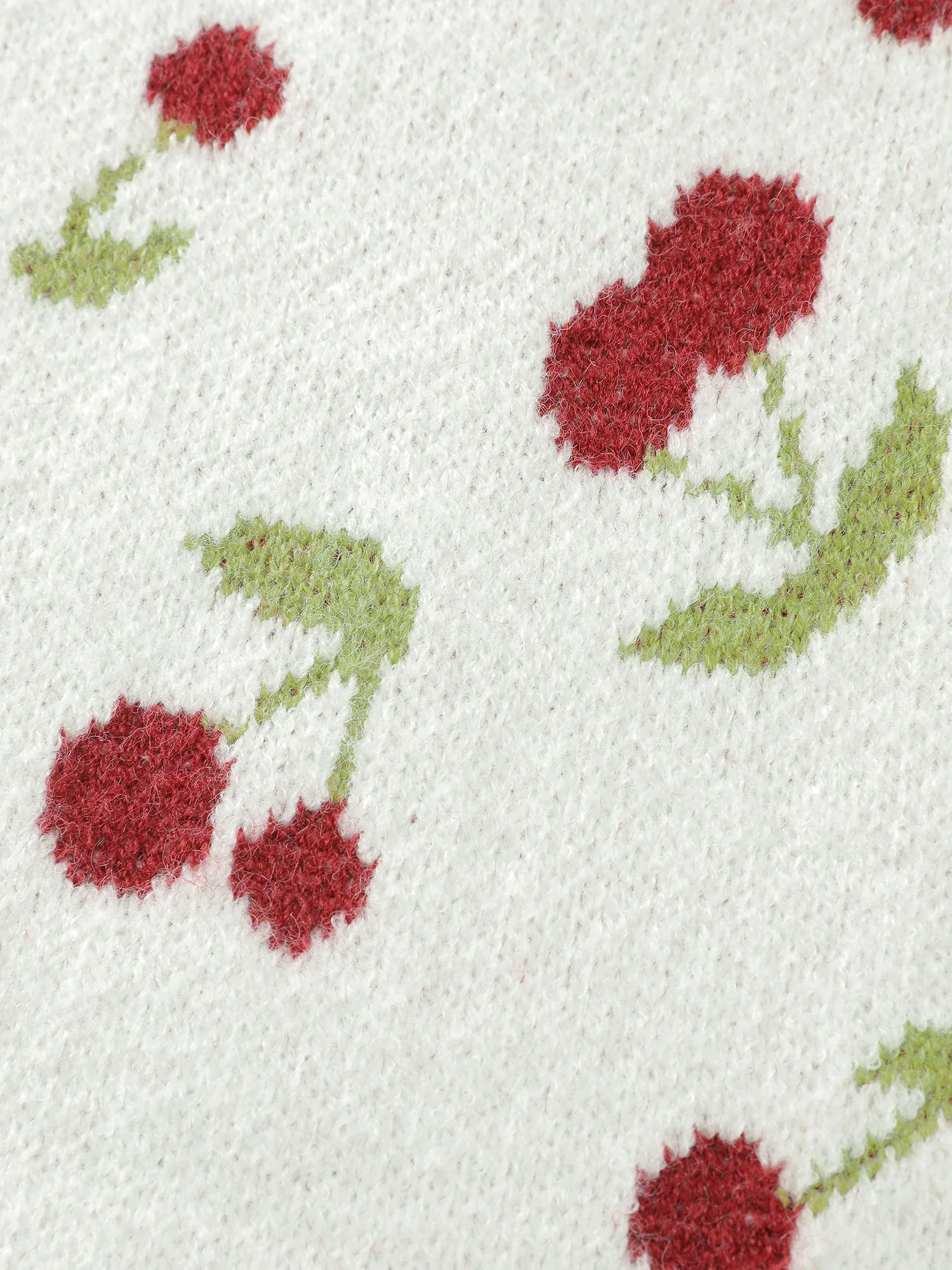 Cherry Pattern Jacquard Pullover - Image 6