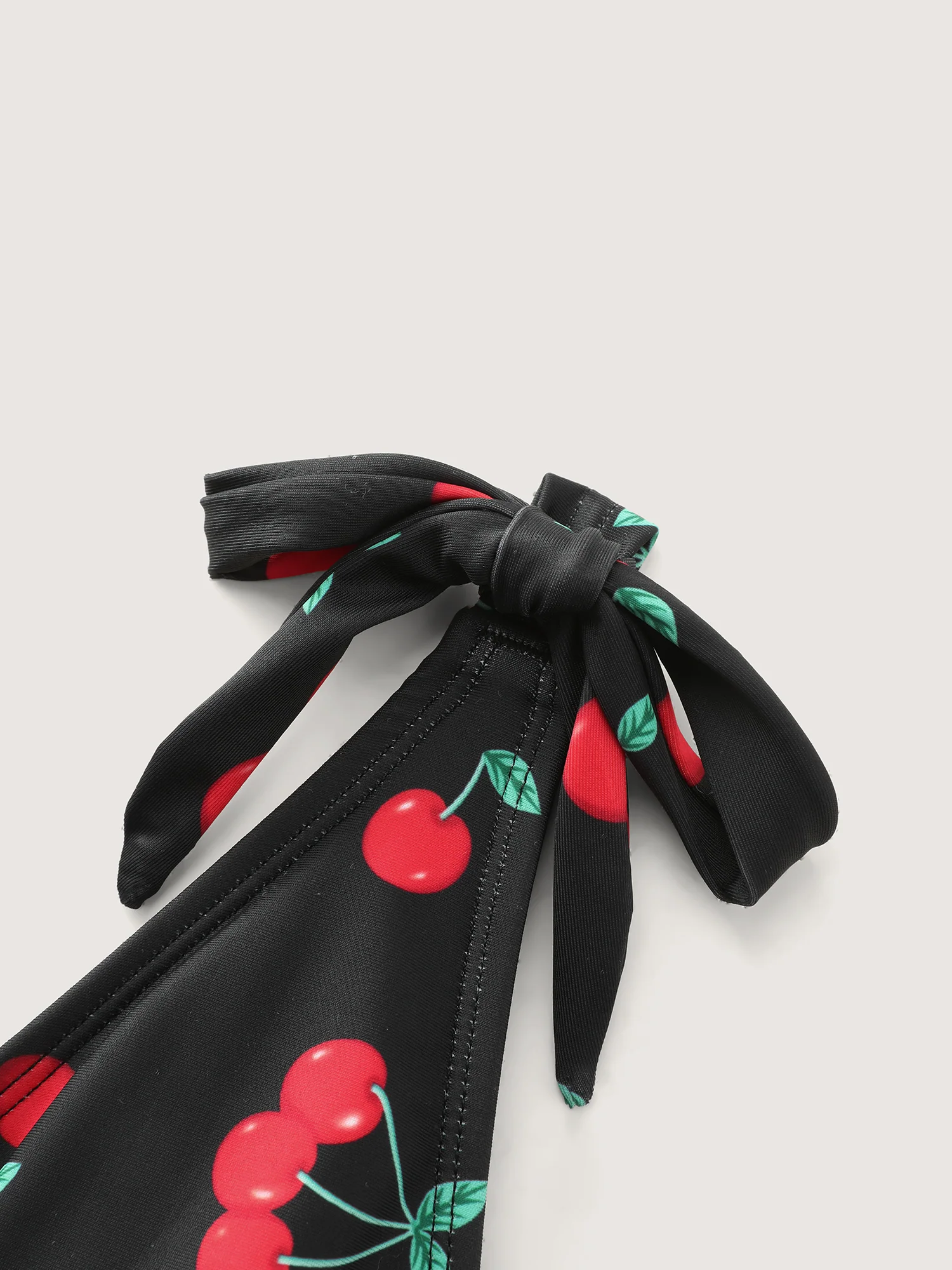 Cherry Print Adjustable One-Piece Swimsuit - Image 7