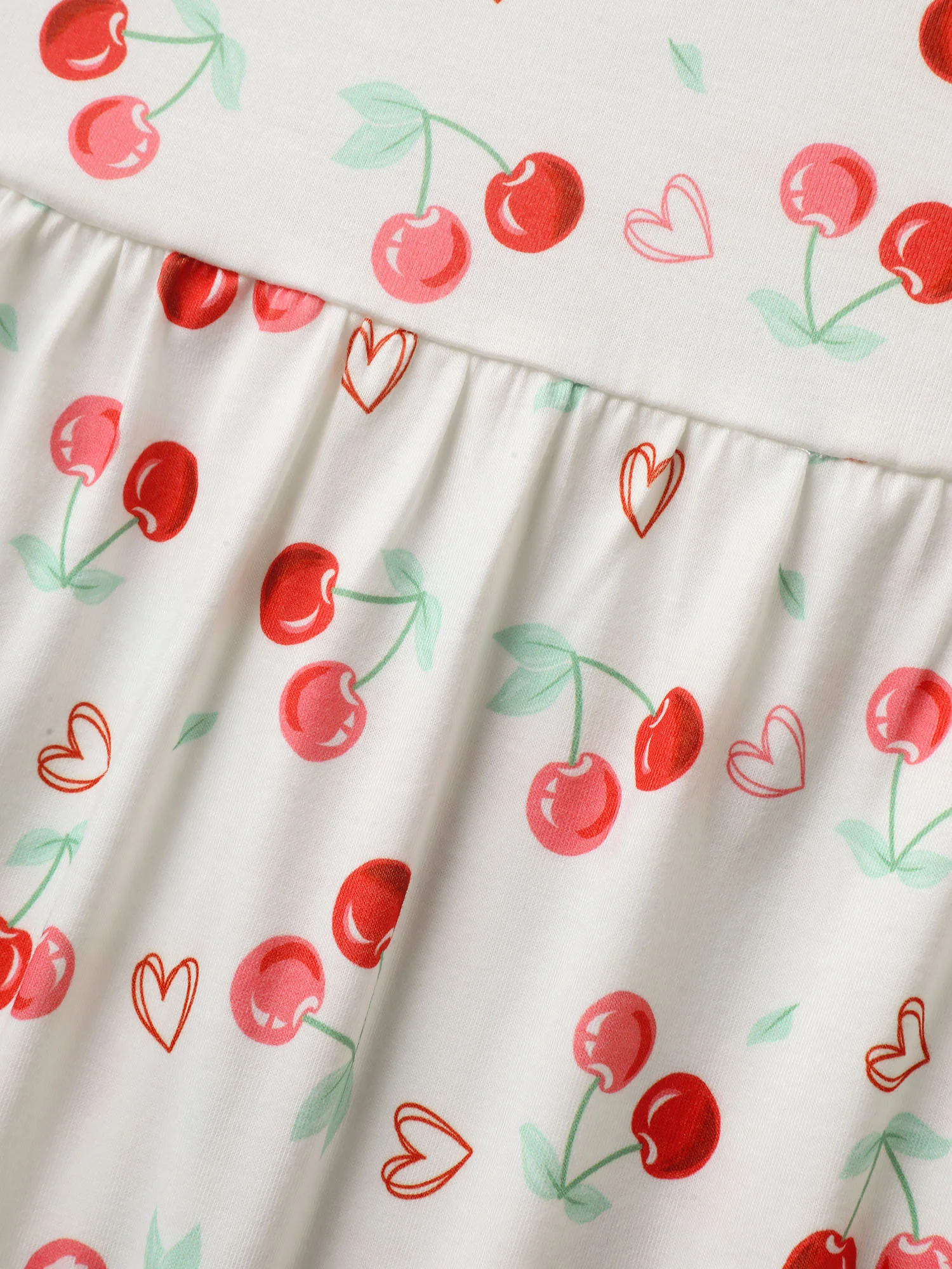 Cherry Print Embroidered V-Neck Top - Image 5