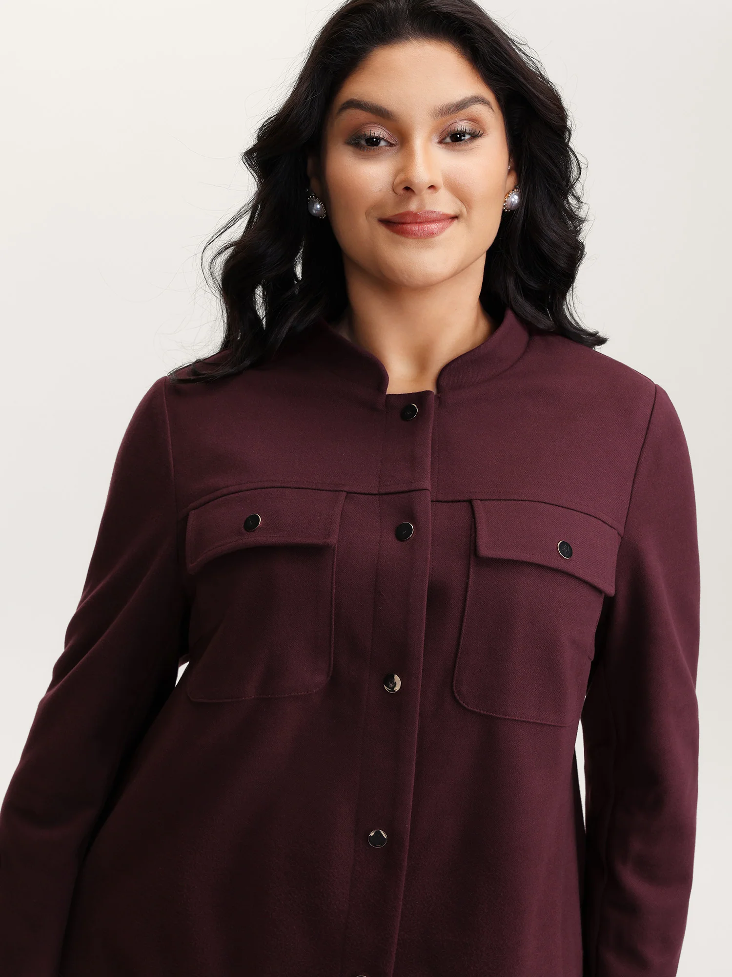 Chest Pockets Button-Down Jacket - Image 2