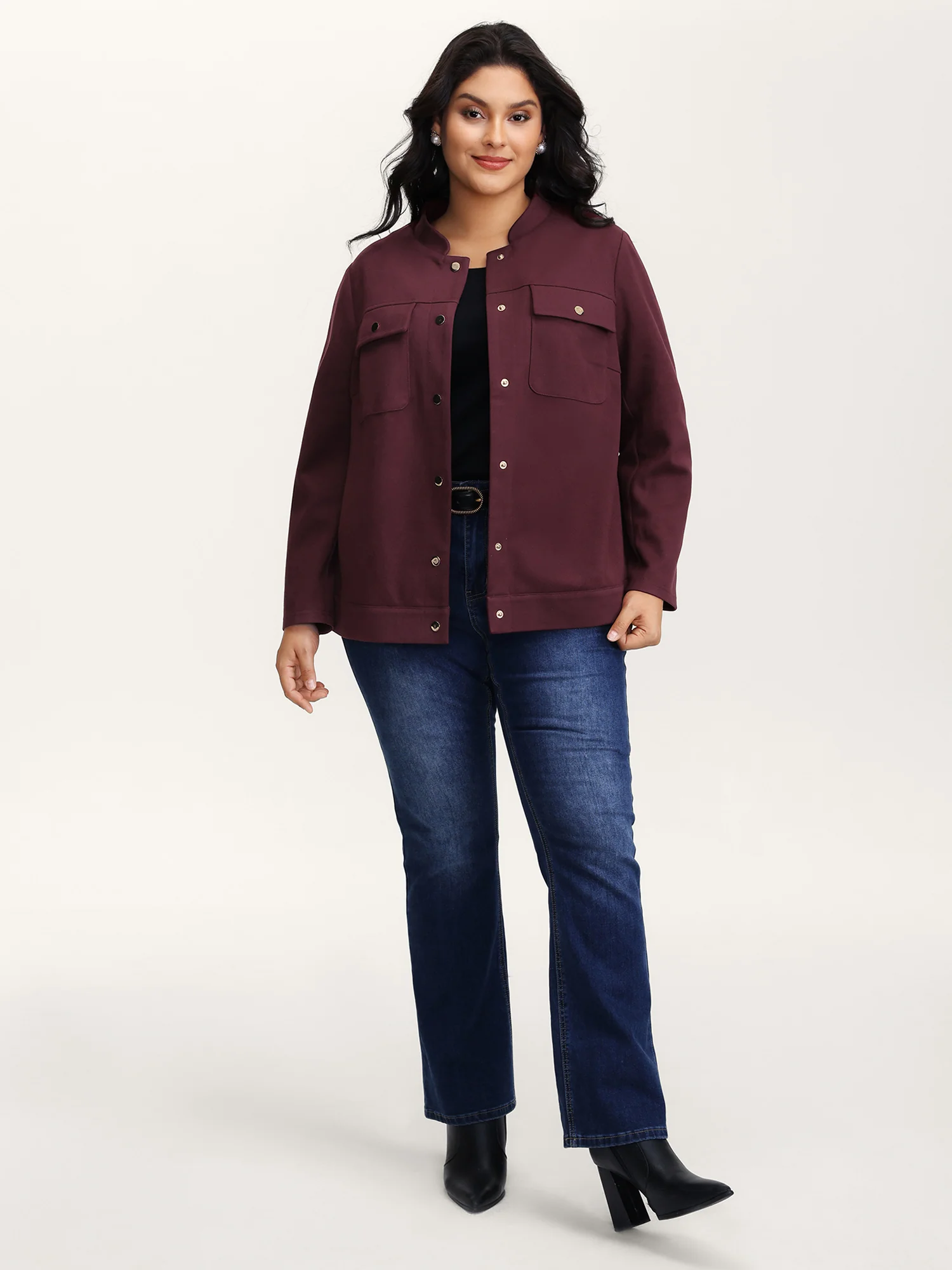 Chest Pockets Button-Down Jacket - Image 3