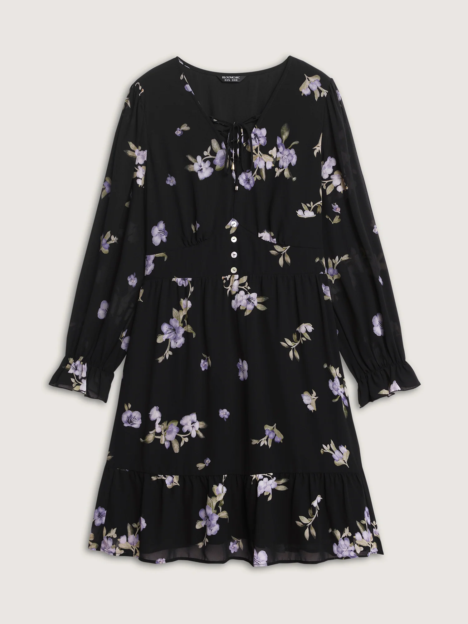 Chiffon Adjustable Bust Sheer Midi Dress - Image 7