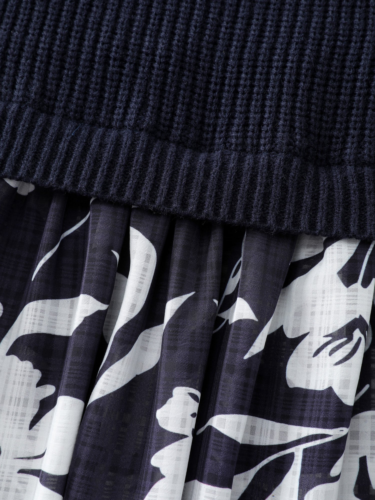 Chiffon Floral Layered Square Neck Pullover - Image 5