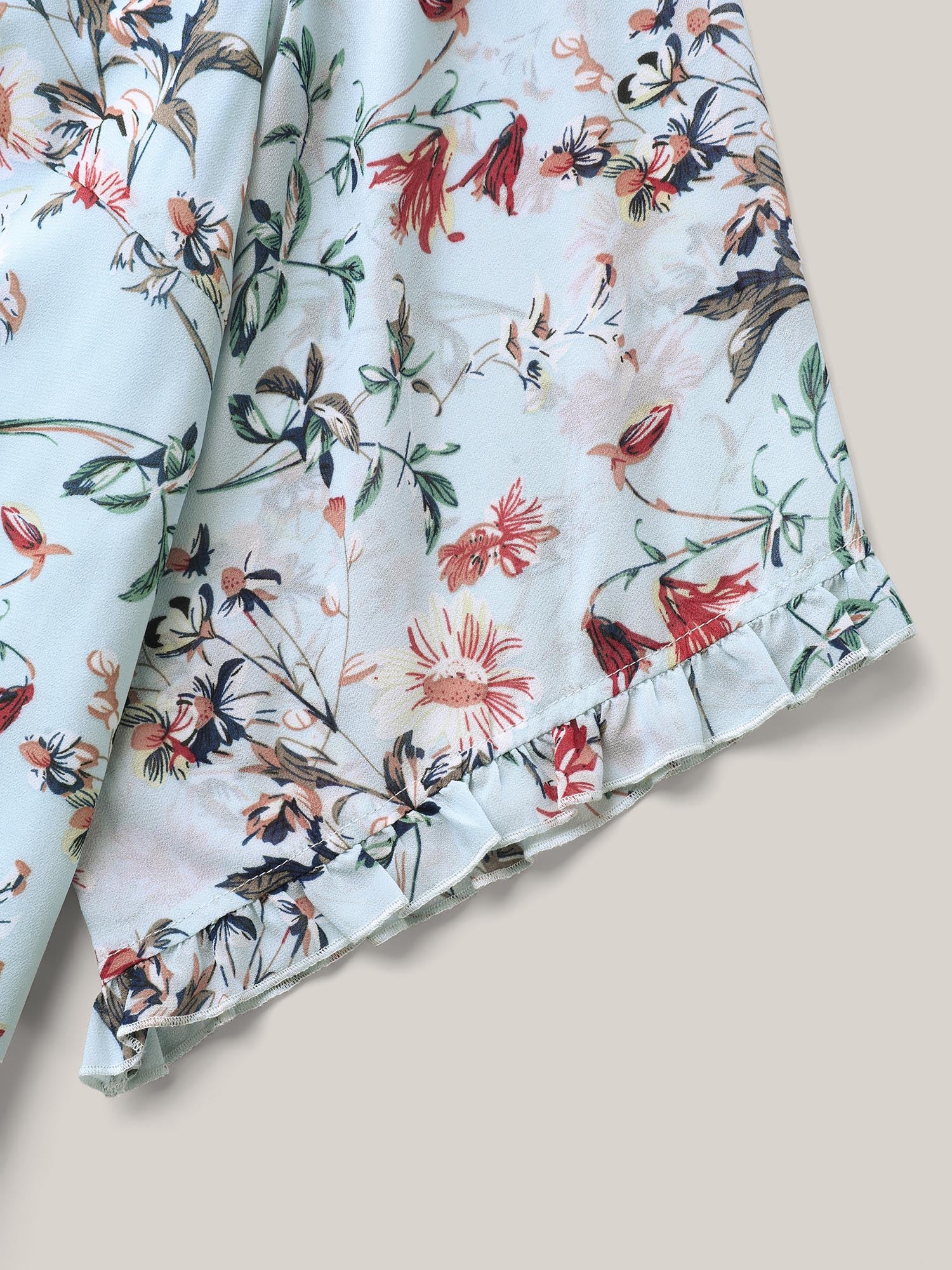 Chiffon Floral Print Flowy Blouse - Image 5