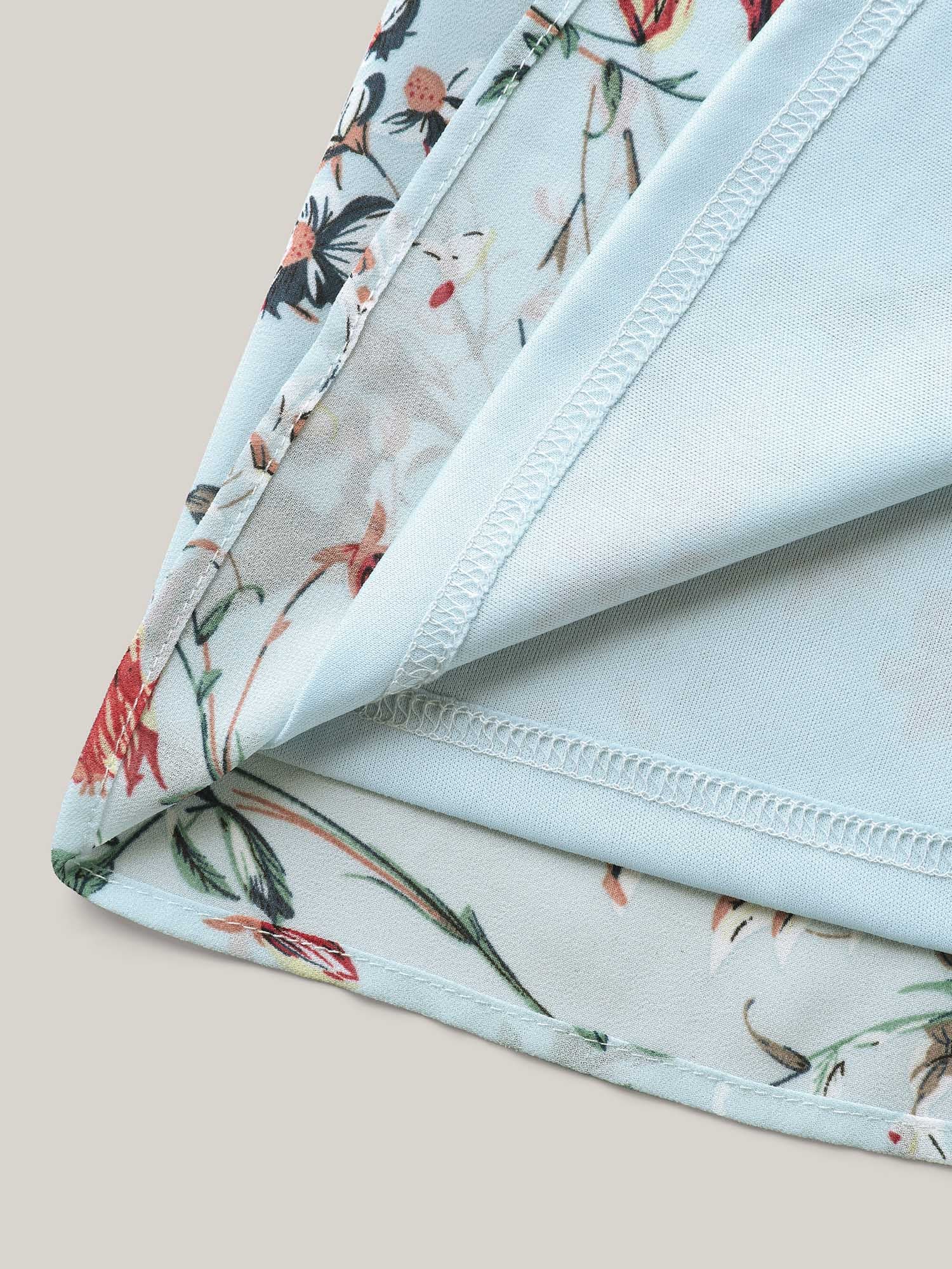 Chiffon Floral Print Flowy Blouse - Image 6