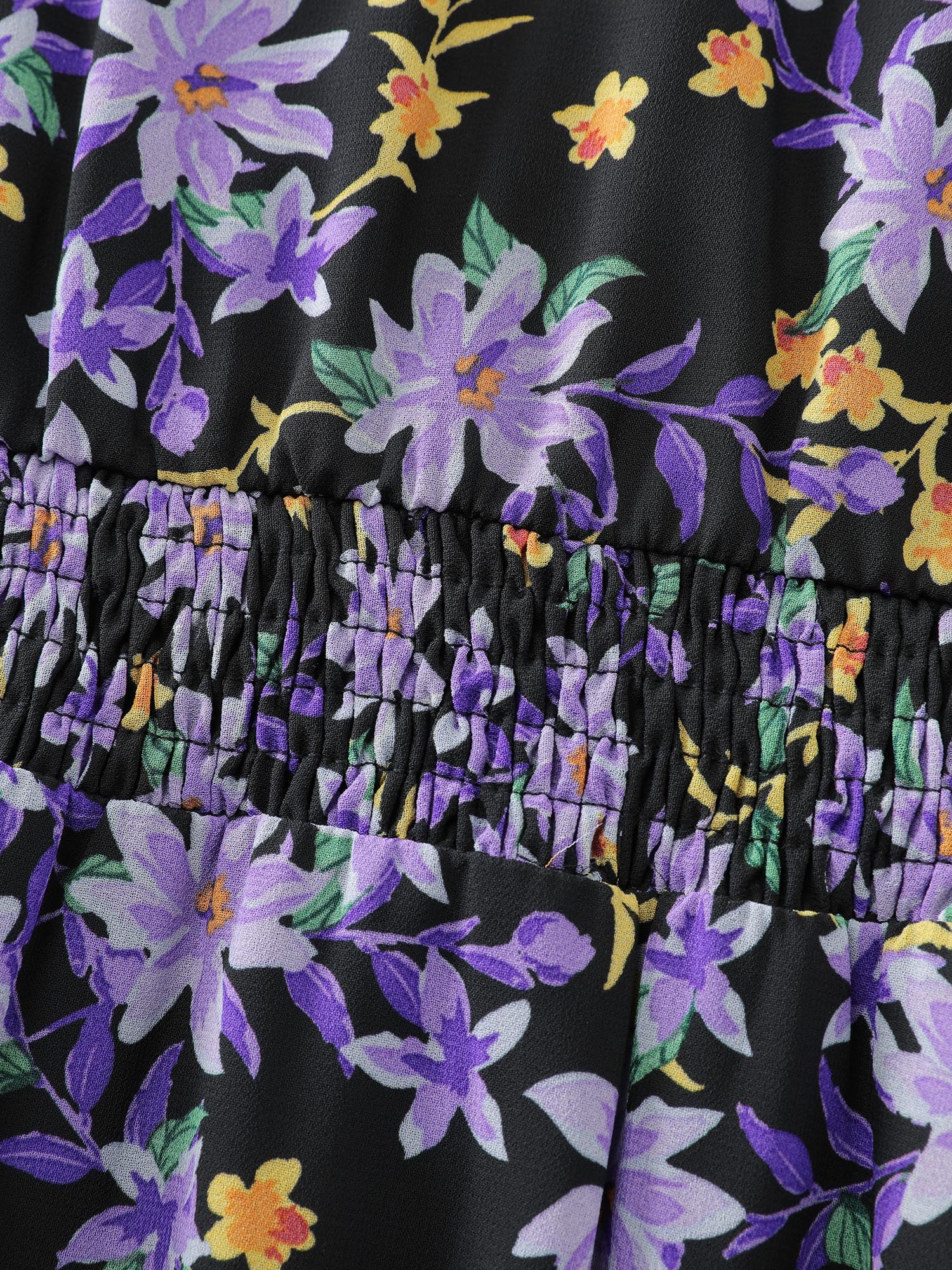 Chiffon Floral Print Ruffled Midi Dress - Image 6