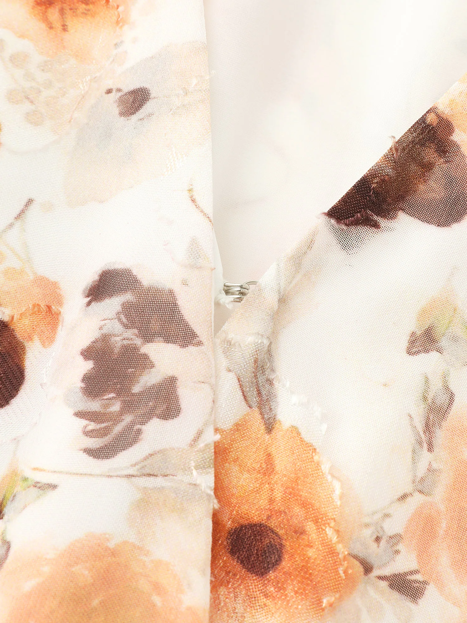 Chiffon Floral Print Shirred Waist Midi Dress - Image 5