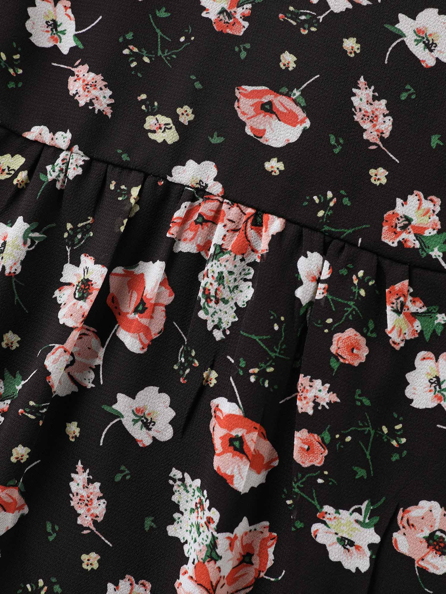 Chiffon Floral Ruffled Sleeve Blouse - Image 6