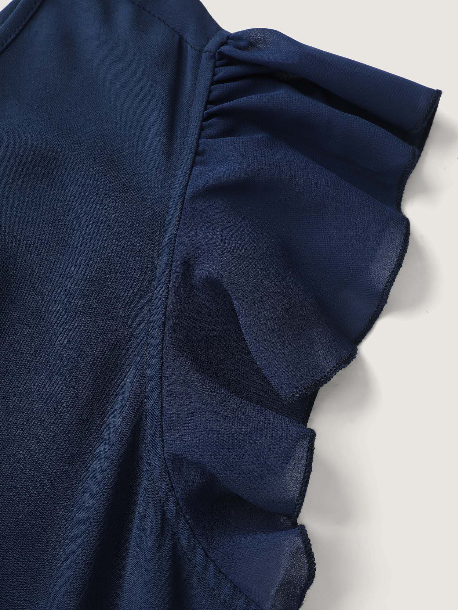 Chiffon Flutter Sleeve Tummy-Friendly Jumpsuit - Image 6