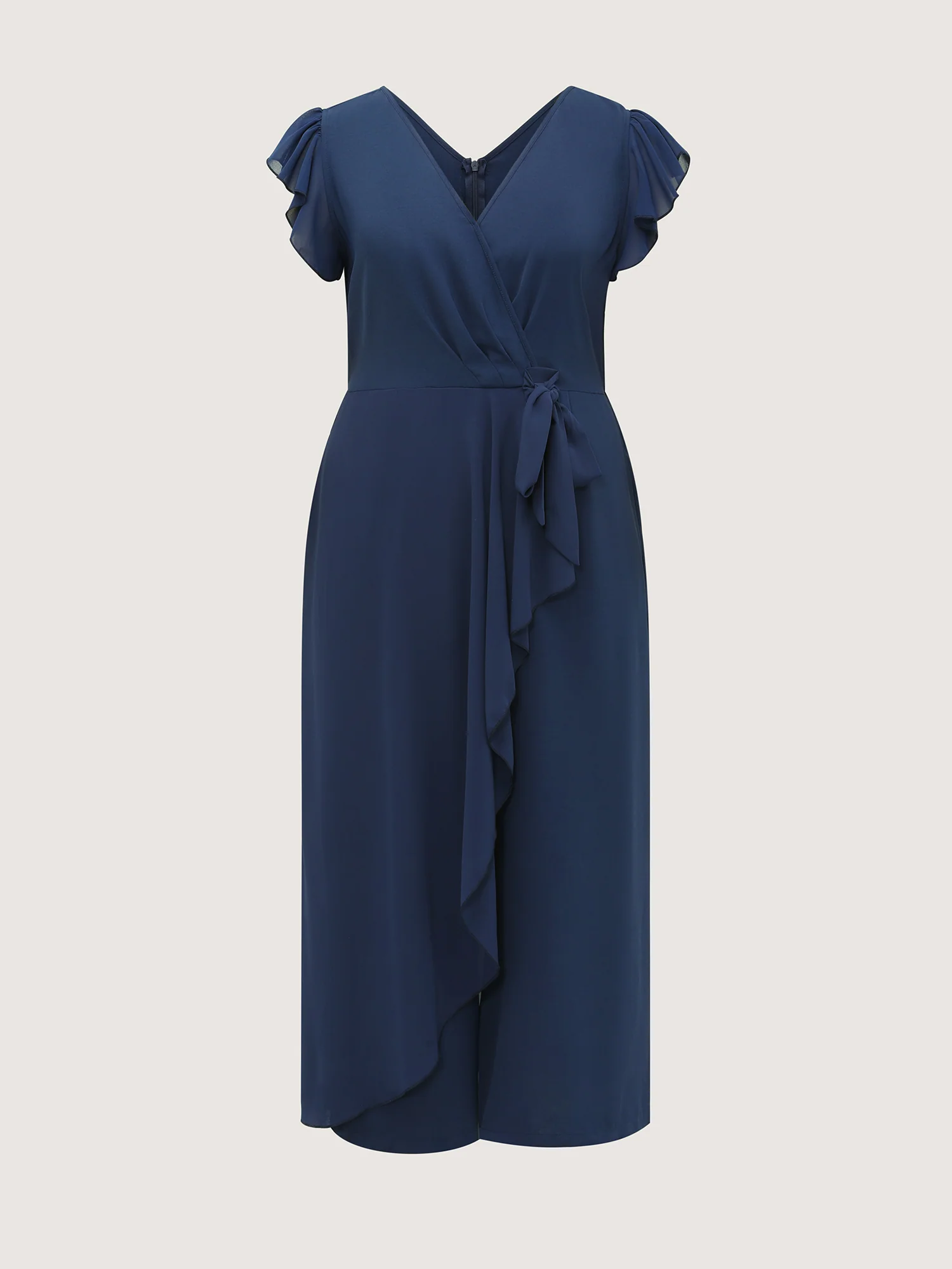 Chiffon Flutter Sleeve Tummy-Friendly Jumpsuit - Image 7