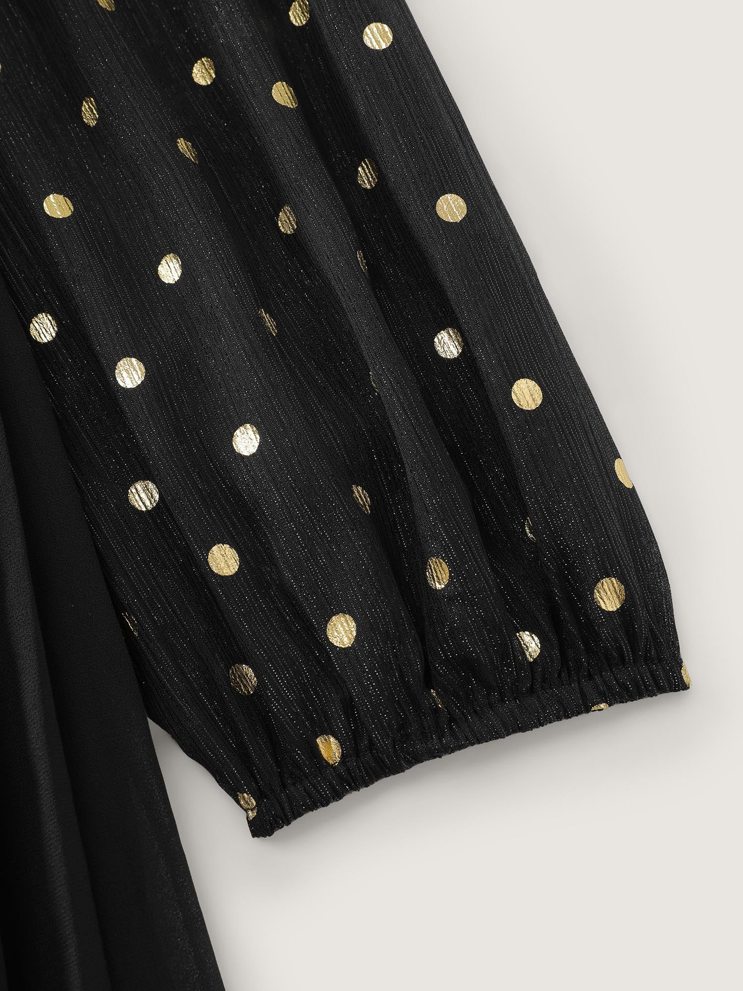 Chiffon Gold Polka Dots Cinched-Waist Jumpsuit - Image 6