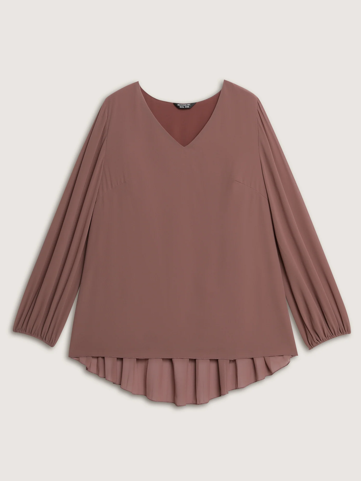 Chiffon Overlap Back Pleated Blouse - Image 7