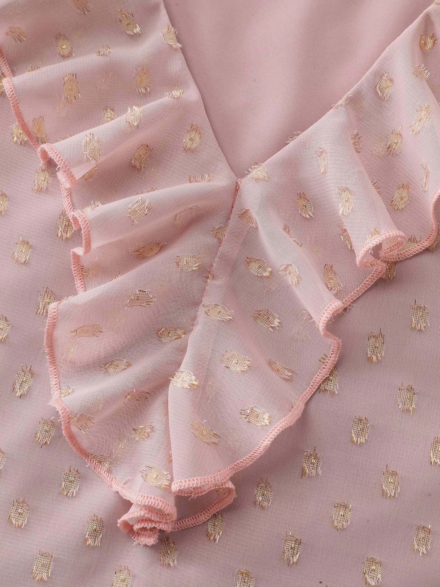 Chiffon Ruffled Neckline Layered Sleeve Blouse - Image 7