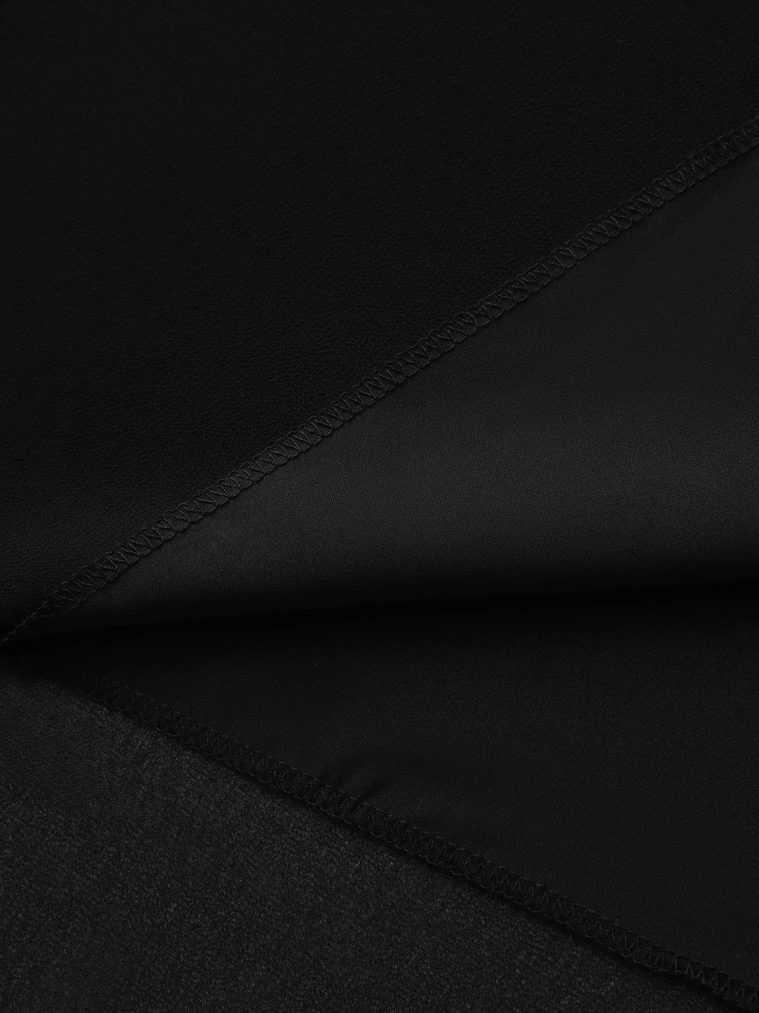 Chiffon Sheer Pleated Knee-Length Dress - Image 6