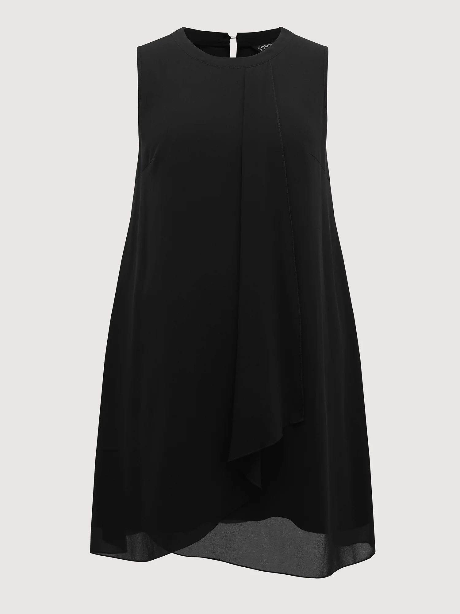 Chiffon Sheer Pleated Knee-Length Dress - Image 7