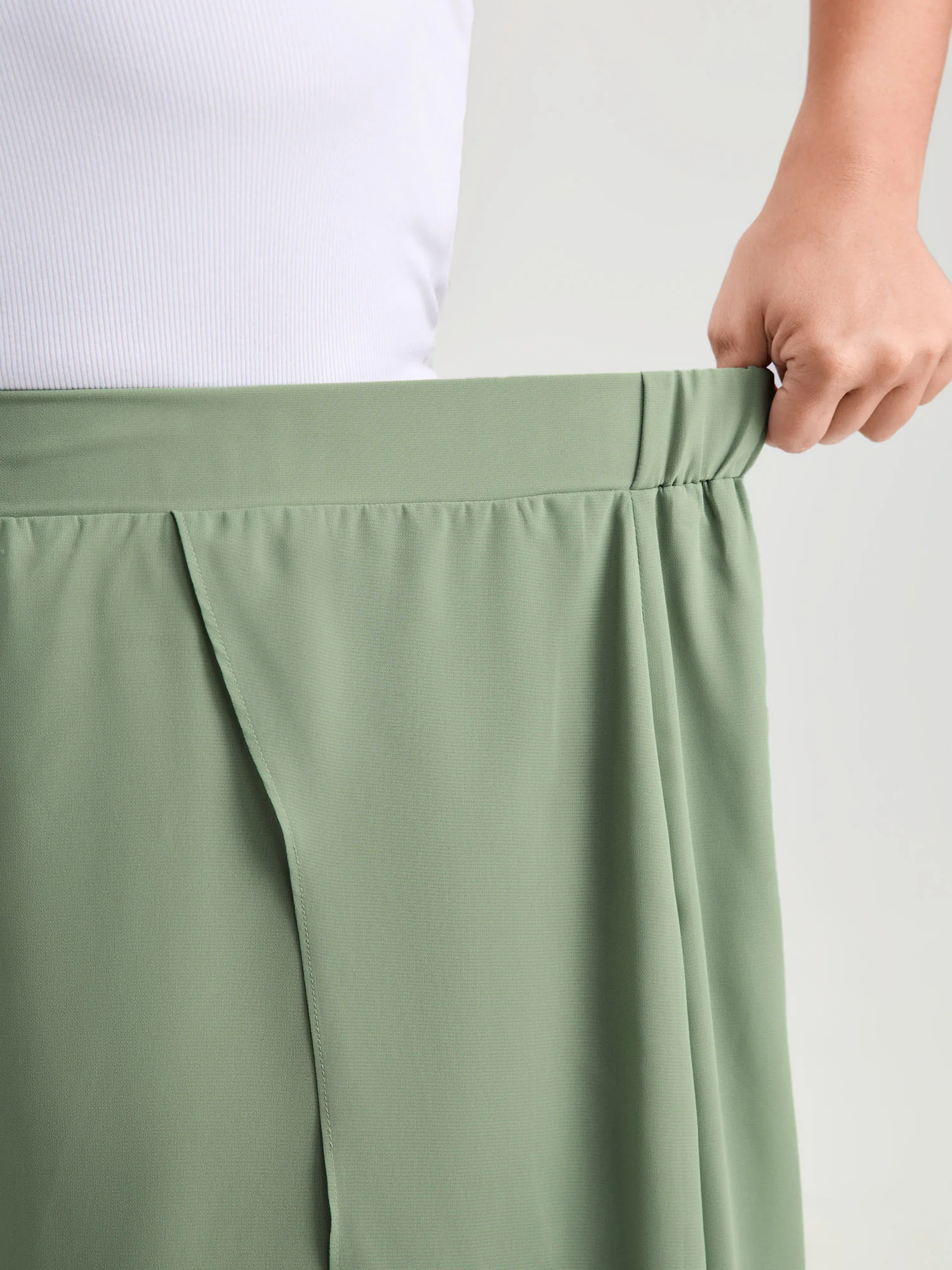 Chiffon Stretchy Waist Flowy Pants - Image 11