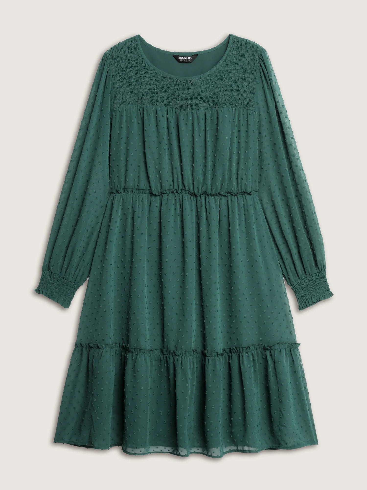 Chiffon Textured Shirred Ruffled Mini Dress - Image 7
