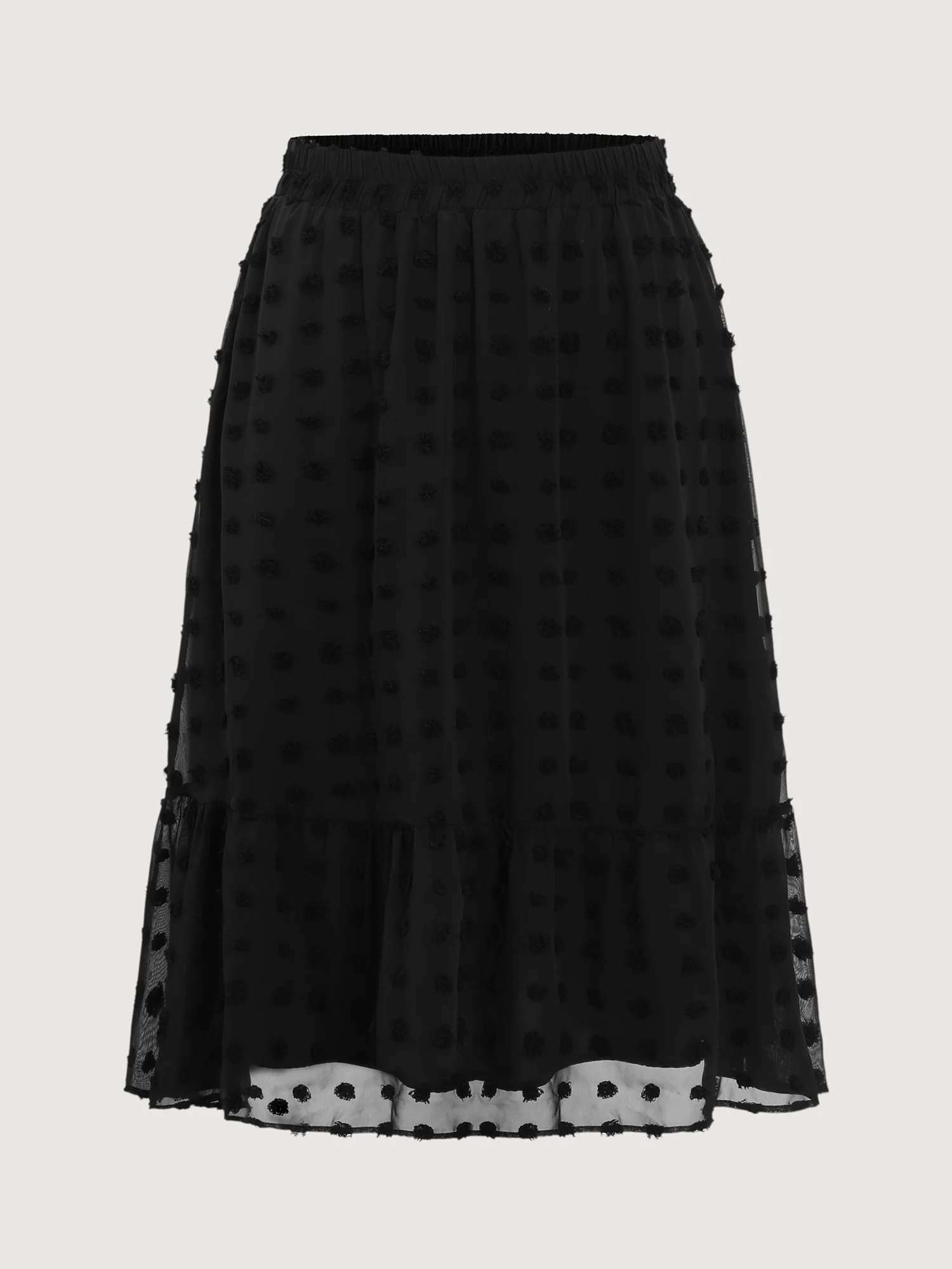 Chiffon Textured Stretchy Waist Maxi Skirt - Image 8