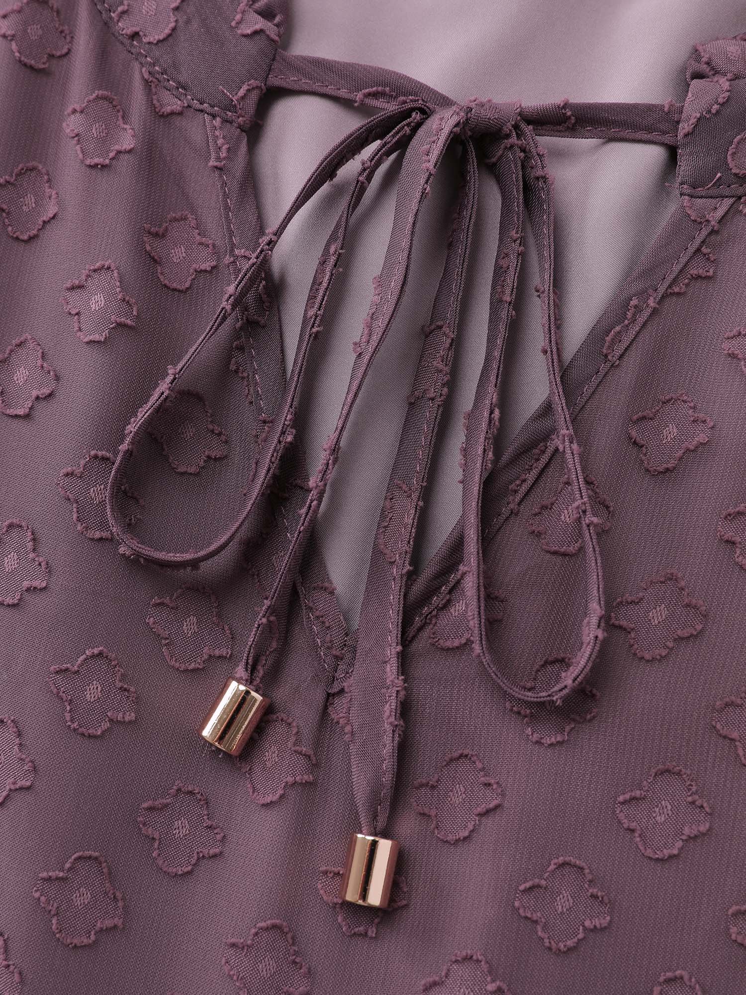 Chiffon Textured Tiered Ruffled Midi Dress - Image 6