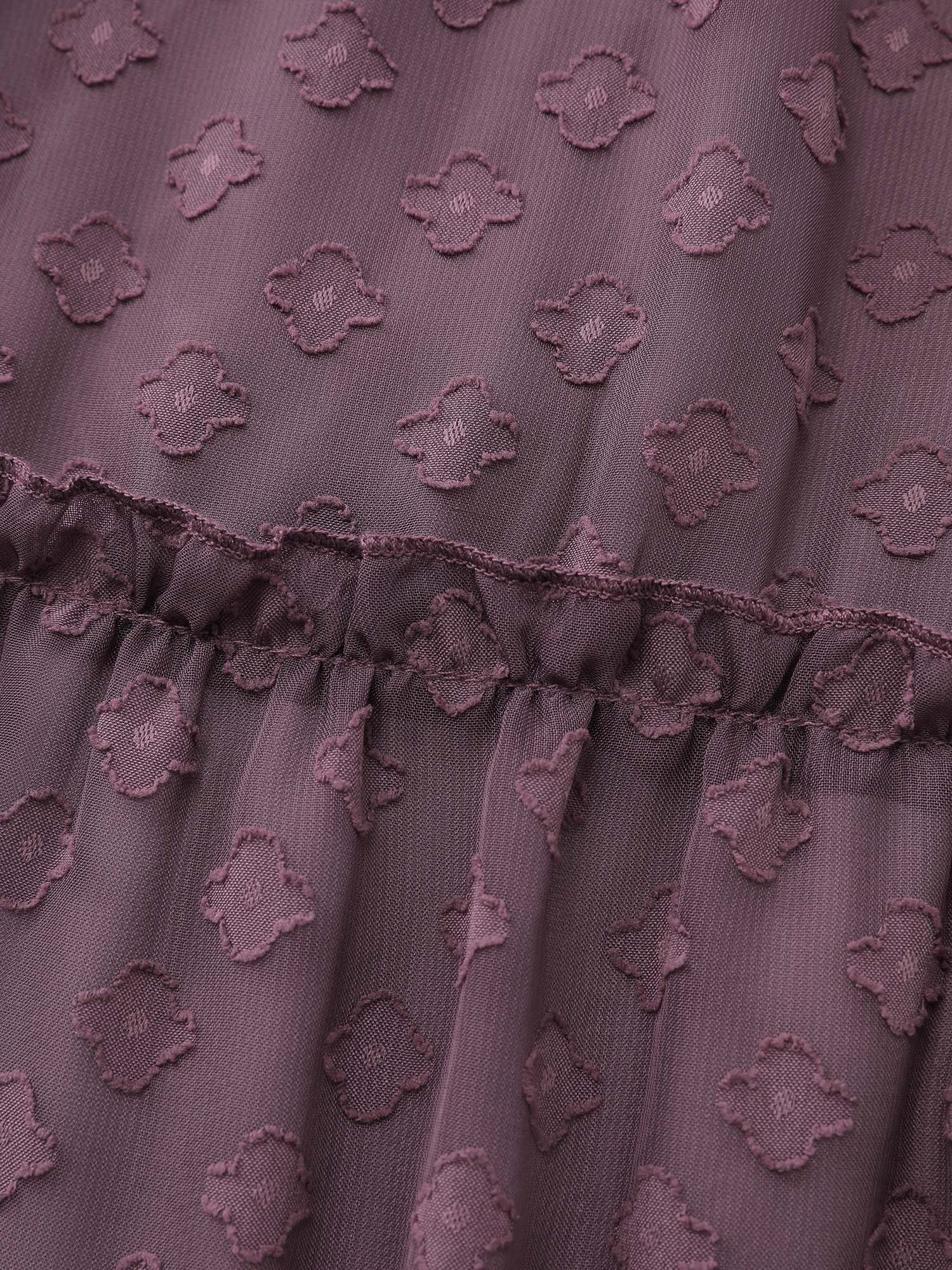 Chiffon Textured Tiered Ruffled Midi Dress - Image 7