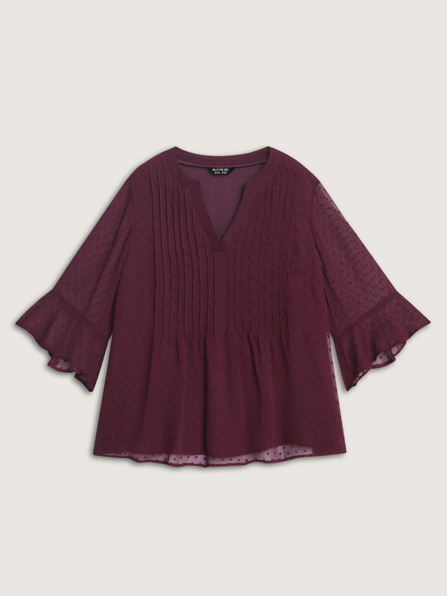 Chiffon Textured Toothpick Pleat Blouse - Image 7