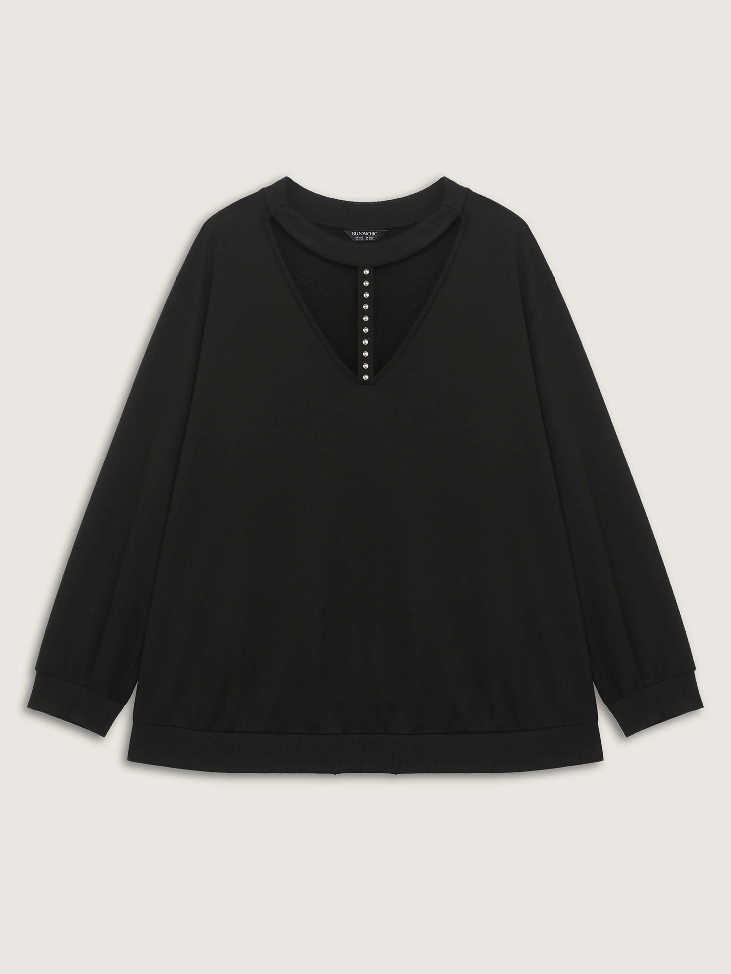 Choker Neck Cut-Out Sweatshirt - Image 6
