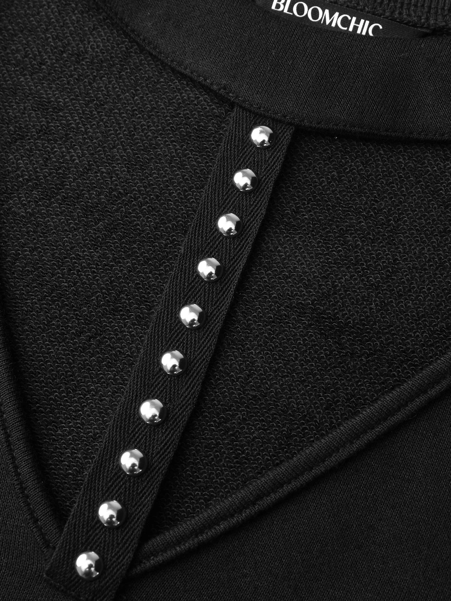 Choker Neck Cut-Out Sweatshirt - Image 7