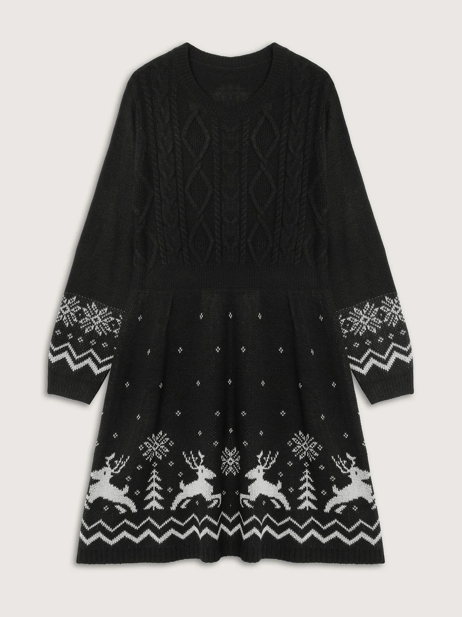 Christmas Textured Pattern Midi Sweater Dress - Image 5