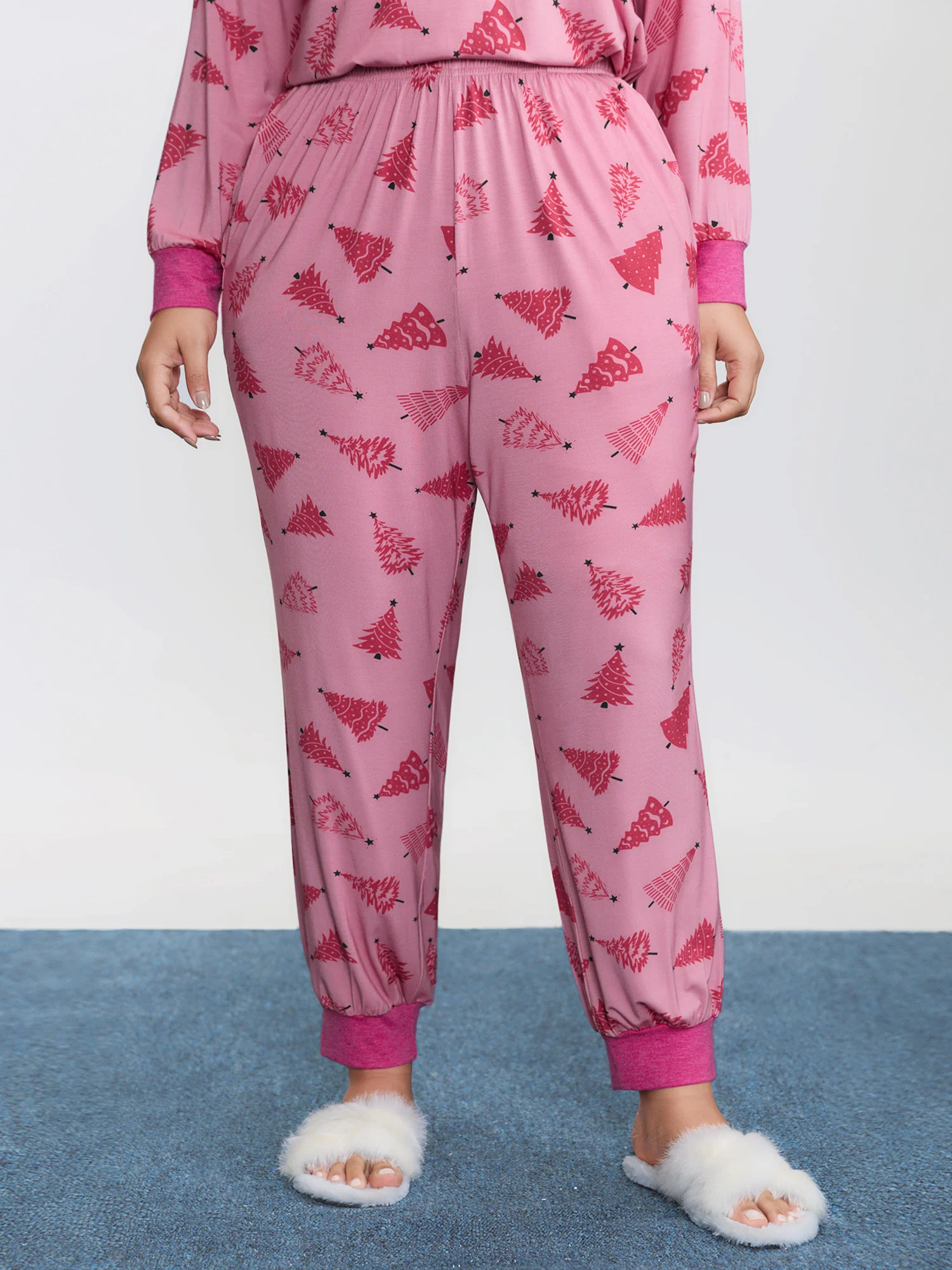 Christmas Tree Buttons Loungewear Set - Image 3