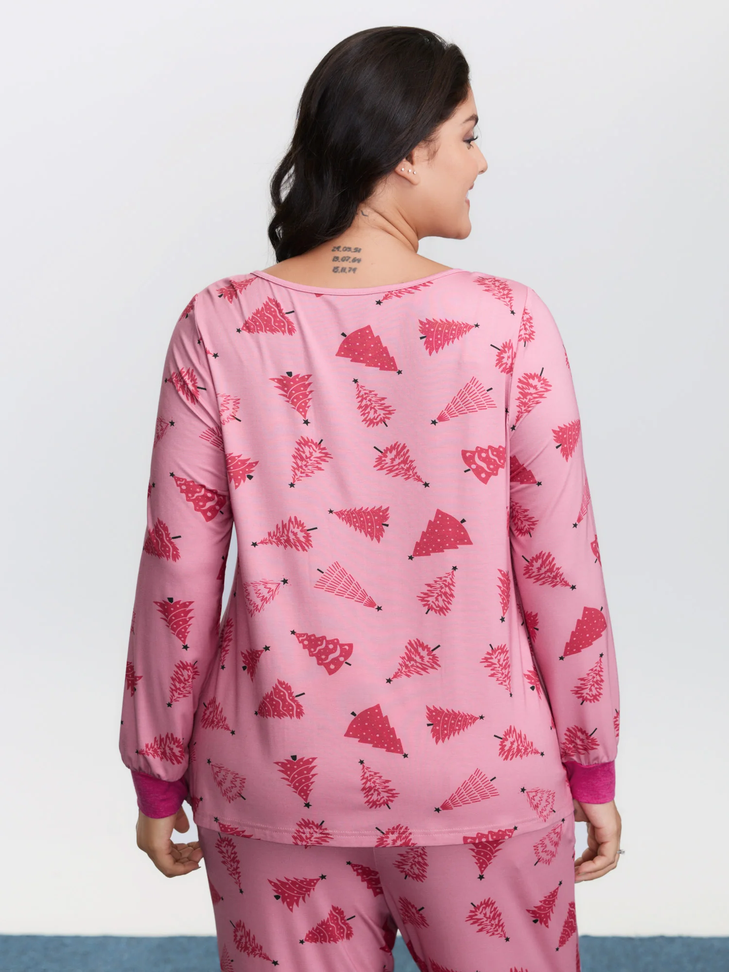 Christmas Tree Buttons Loungewear Set - Image 7
