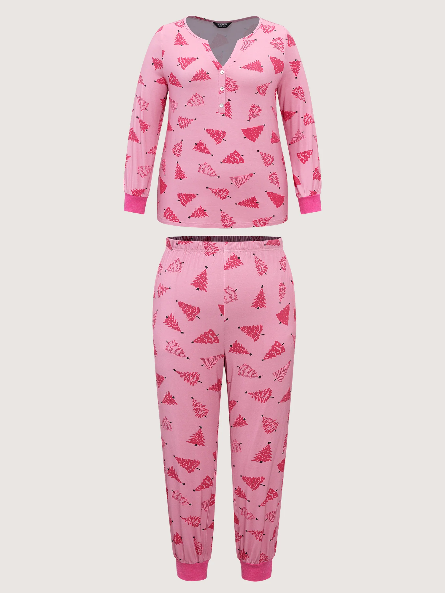 Christmas Tree Buttons Loungewear Set - Image 9