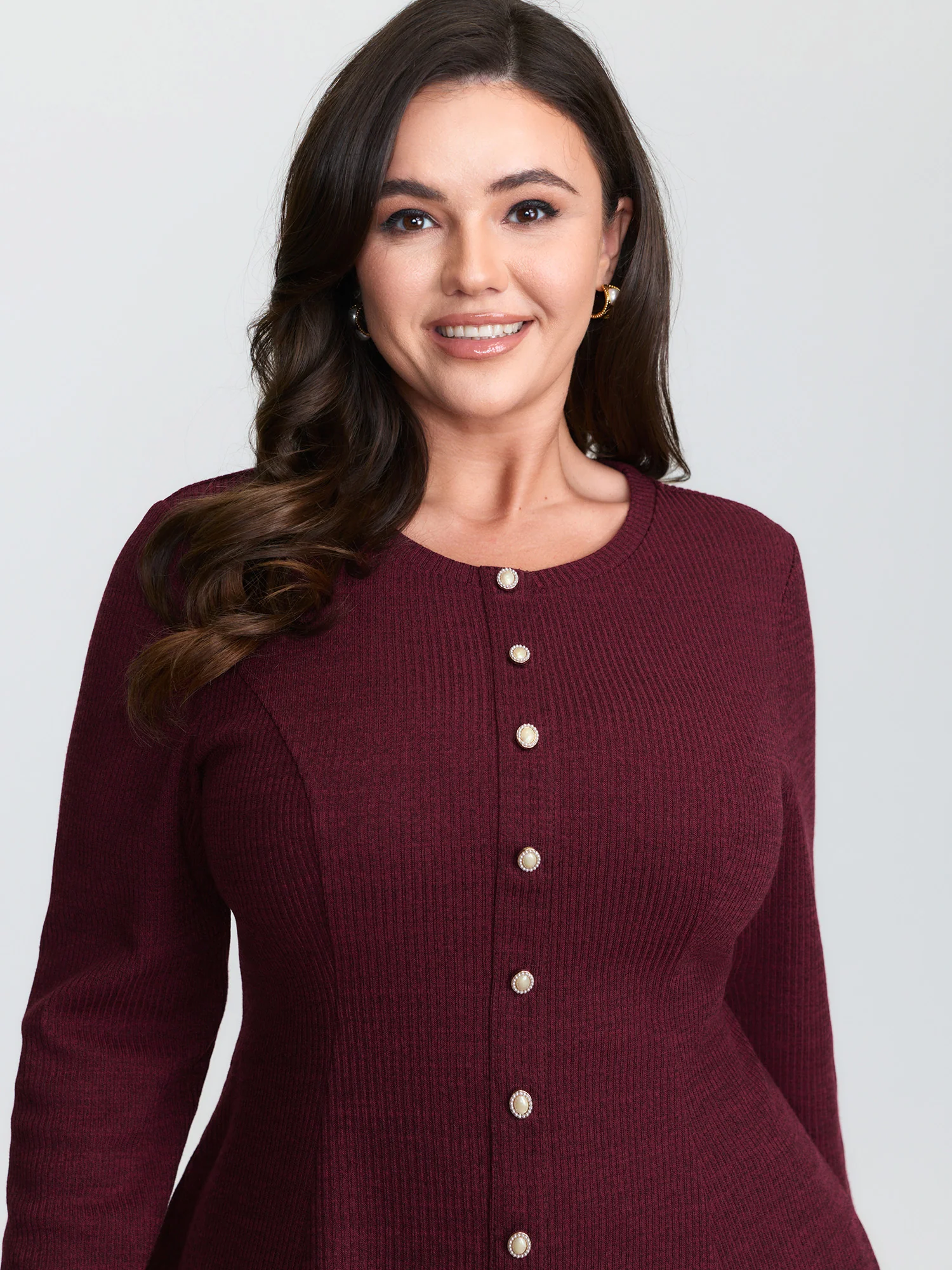 Cinched-Waist A-Line Button Top - Image 2