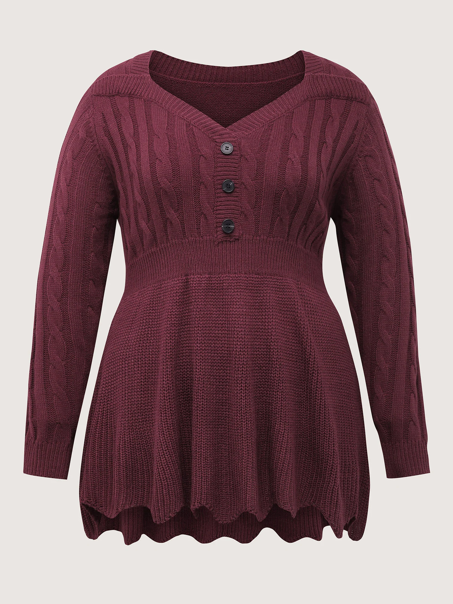 Cinched-Waist Sweetheart Textured A-Line Pullover - Image 7