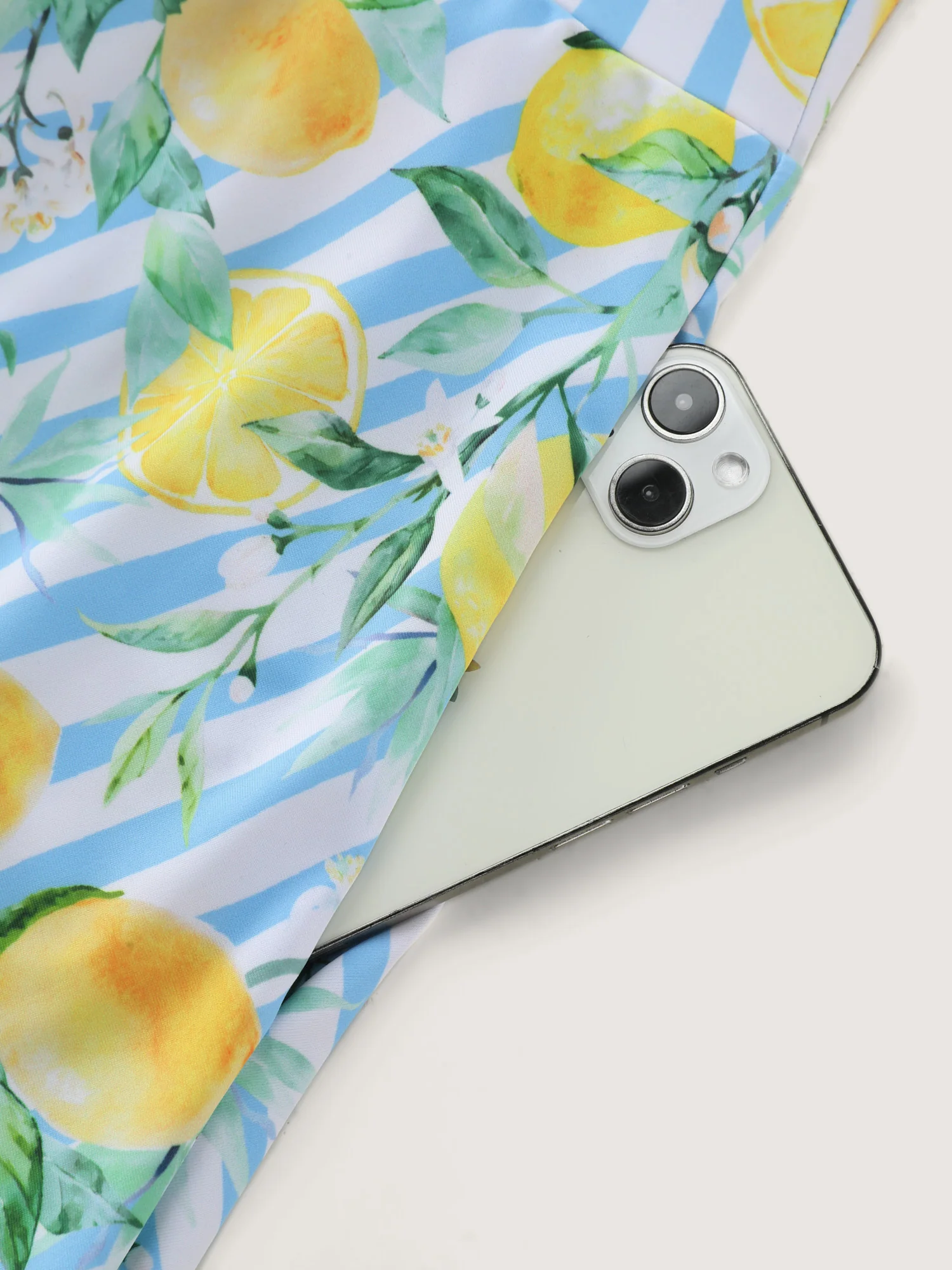 Citrus Fruit Print Fit And Flare Swim Dress - Image 10