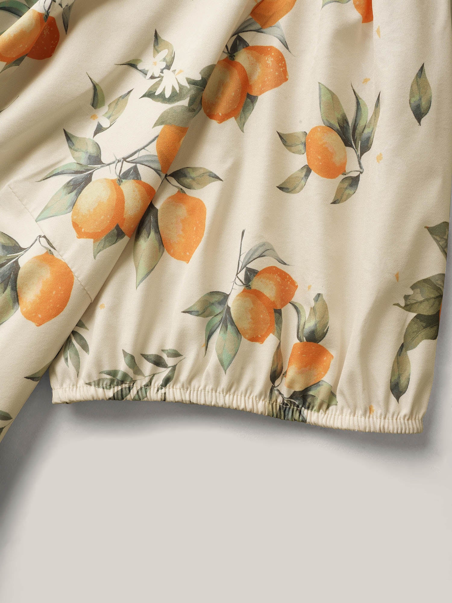 Citrus Print Bow Backless Midi Dress - Image 6