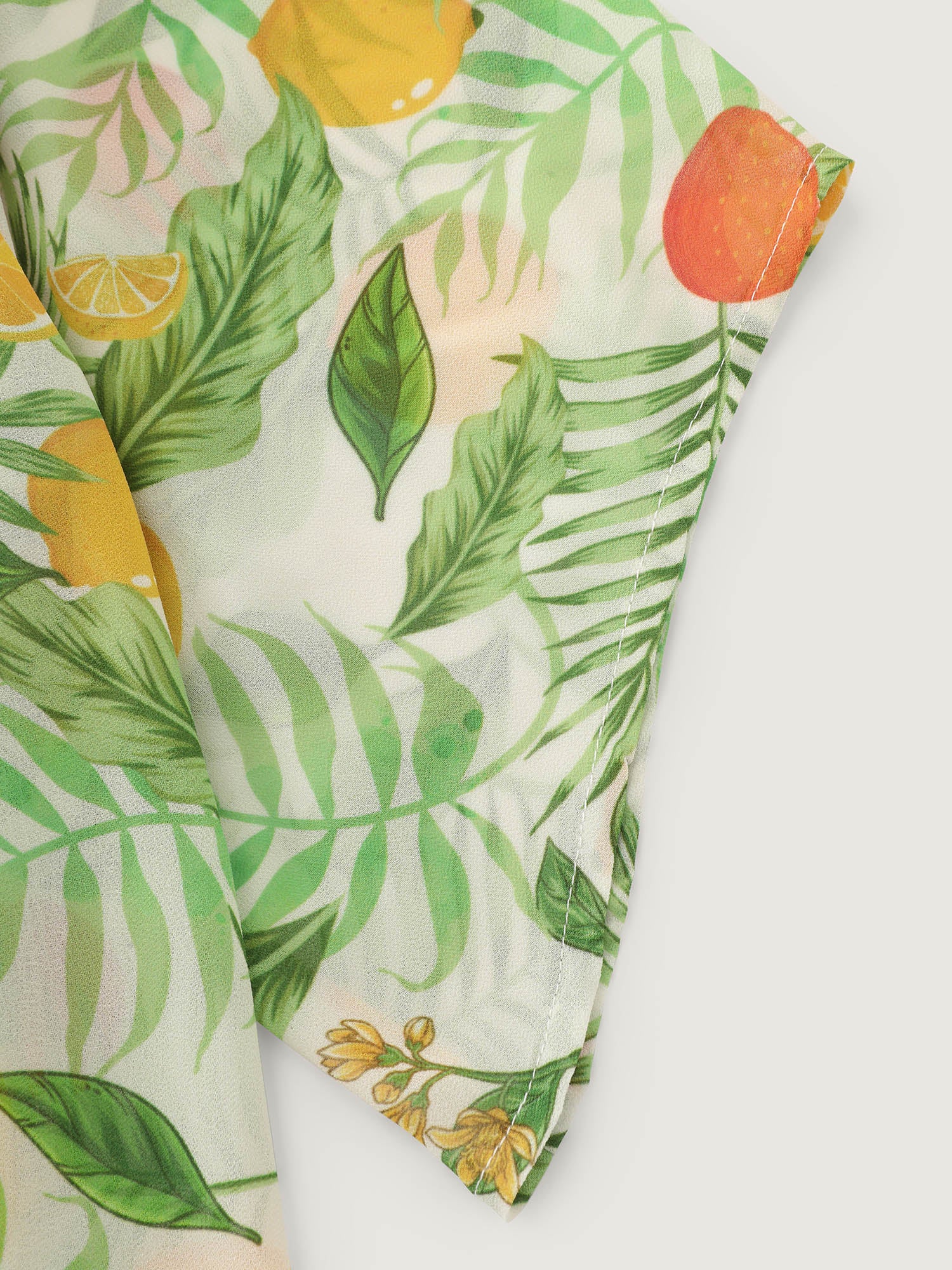 Citrus Print Open-Front Cover-Up - Image 6