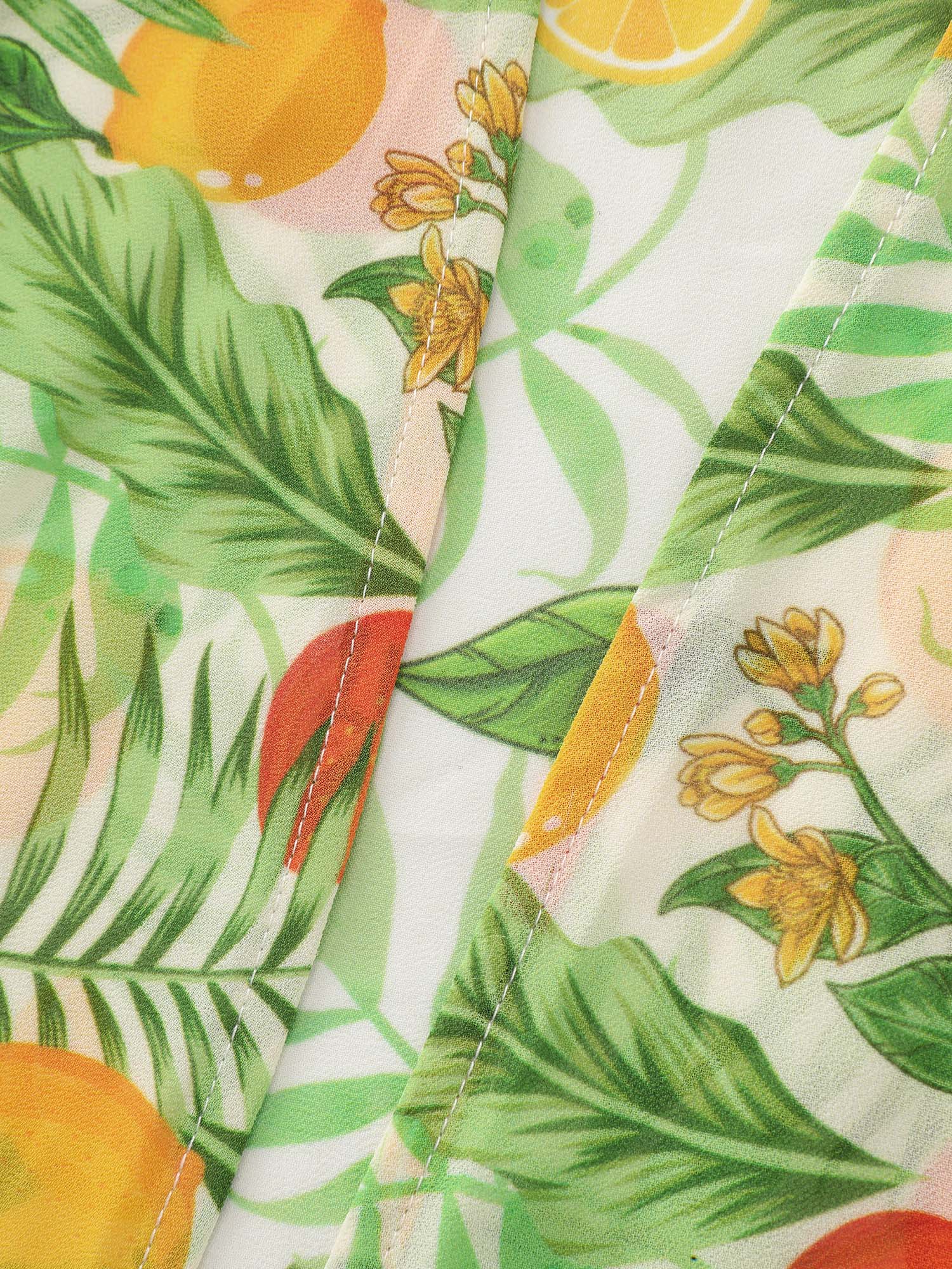 Citrus Print Open-Front Cover-Up - Image 7