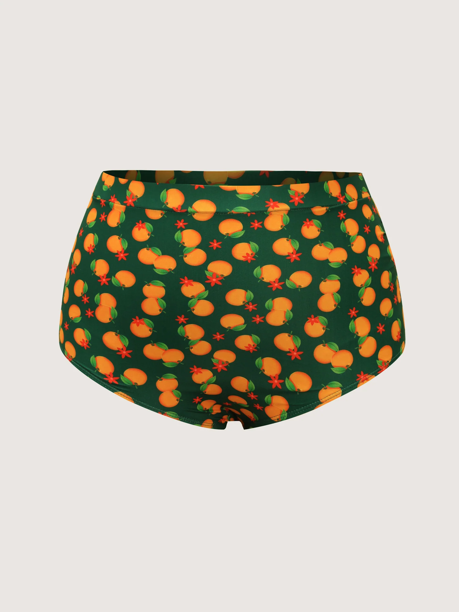 Citrus Print Tummy-Control High Waisted Swim Bottoms - Image 6