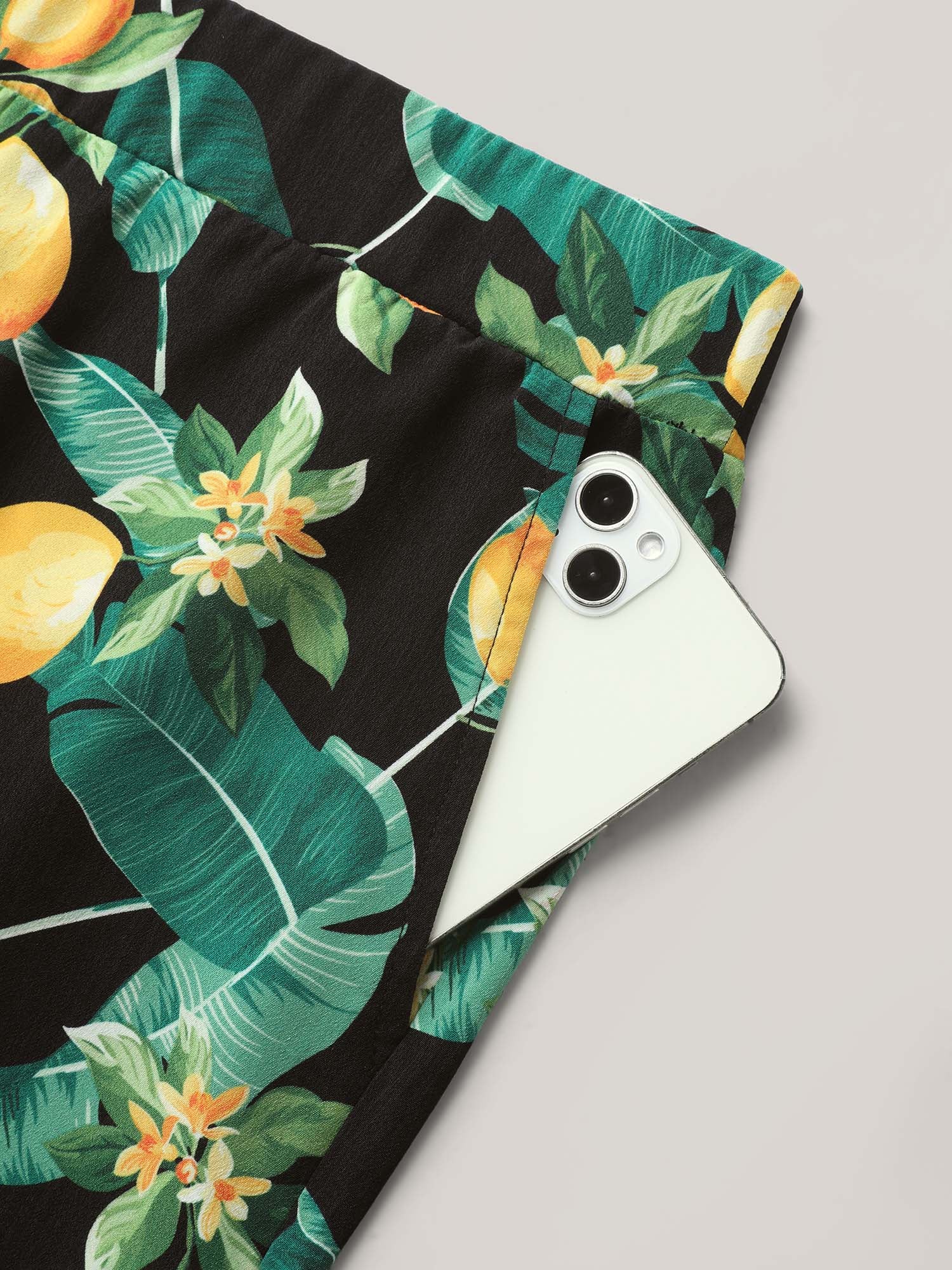 Citrus Print Wide-Leg Pants - Image 6