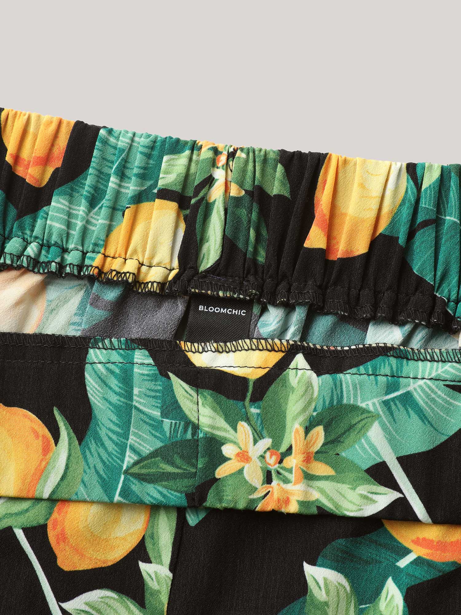 Citrus Print Wide-Leg Pants - Image 7