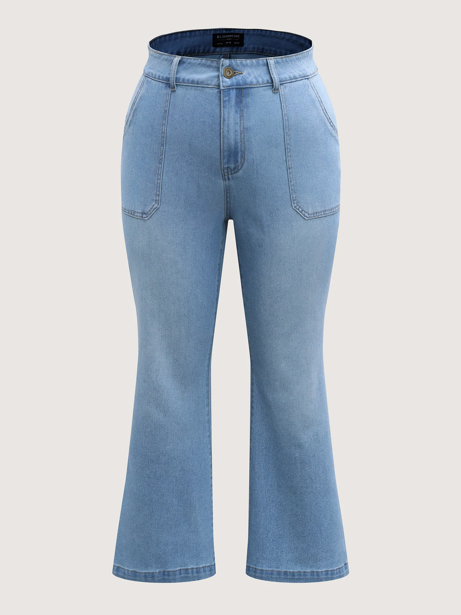 Classic Flared Hem Mid-Rise Jeans - Image 7