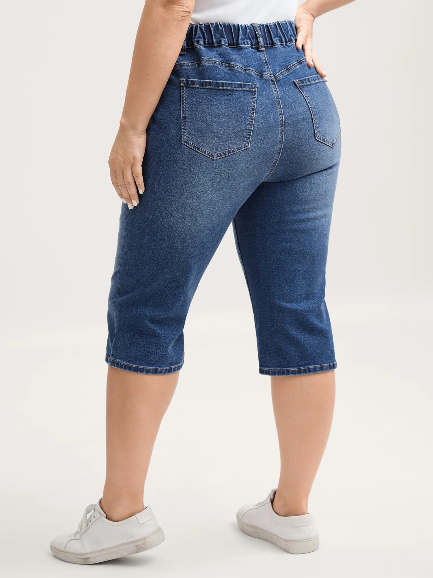 Classic Wash Stretchy Waist Skinny-Fit Jeans - Image 5