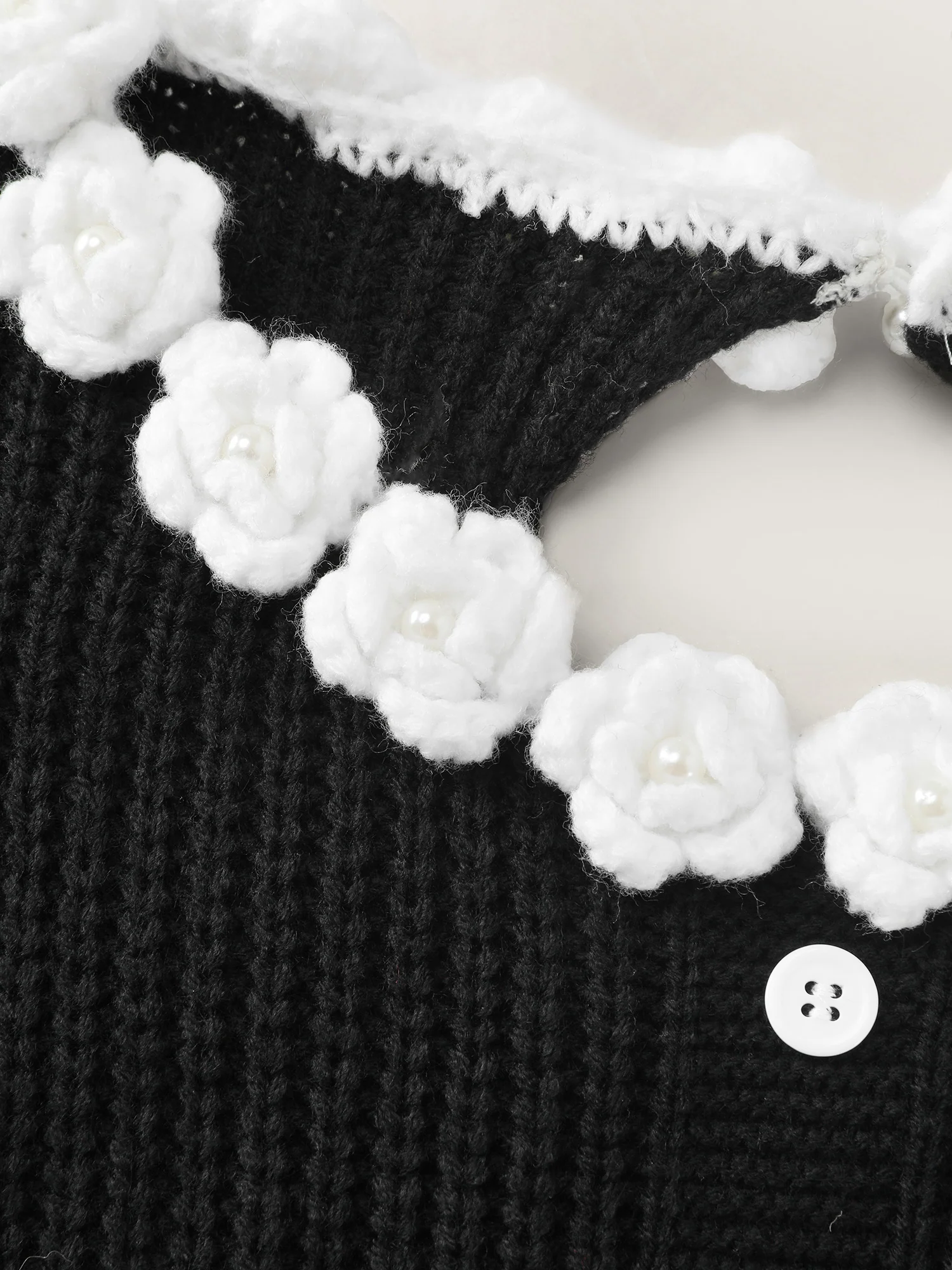 Cloudy Crochet Neckline Midi Sweater Dress - Image 6