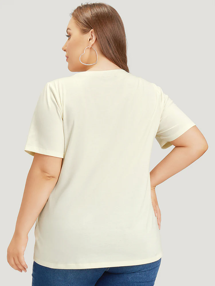 Coconut Tree & Car Print Crew Neck T-shirt - Image 5